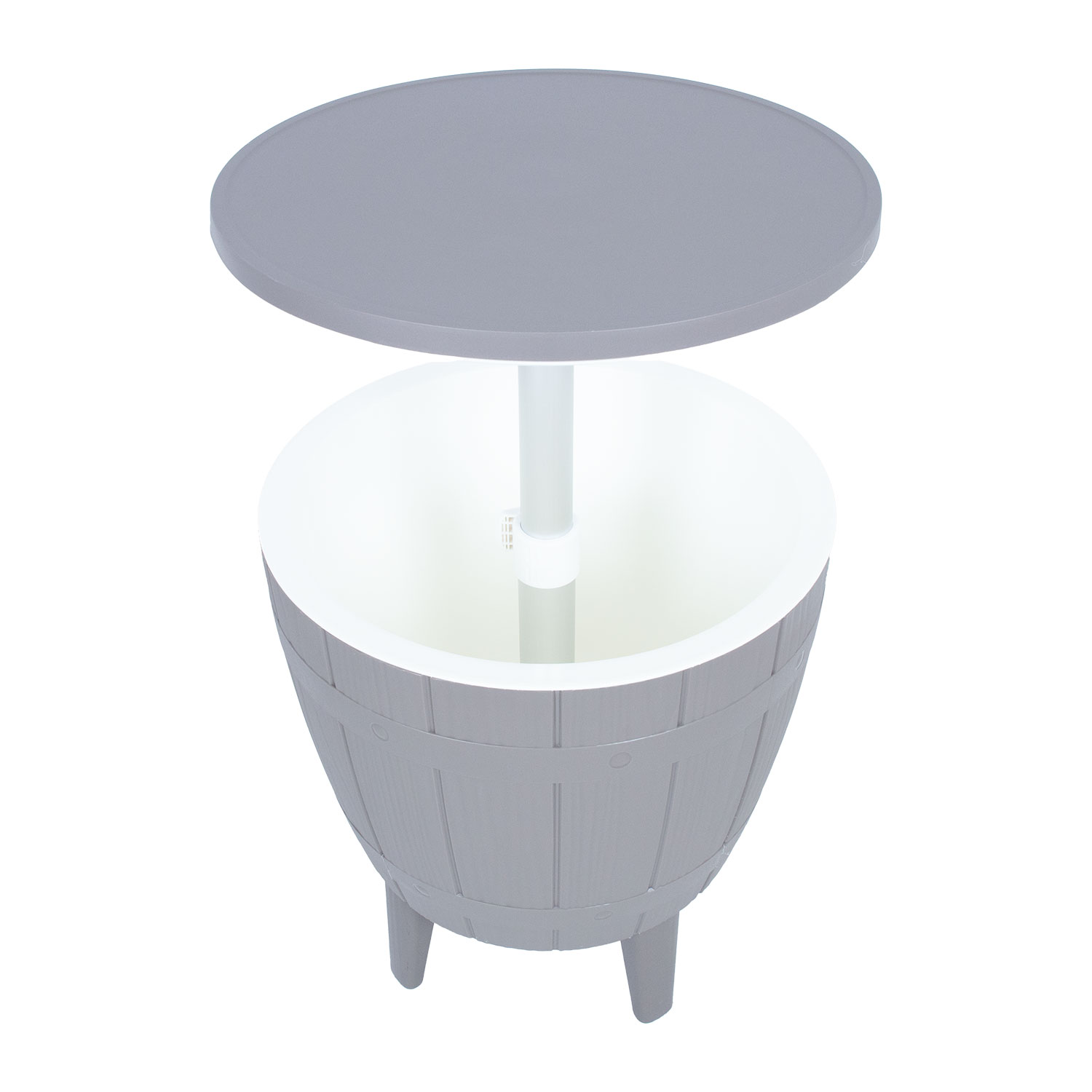 Lauko stalas 3 in 1, pilkas, 48 × 48 × 57,5/82 cm 2