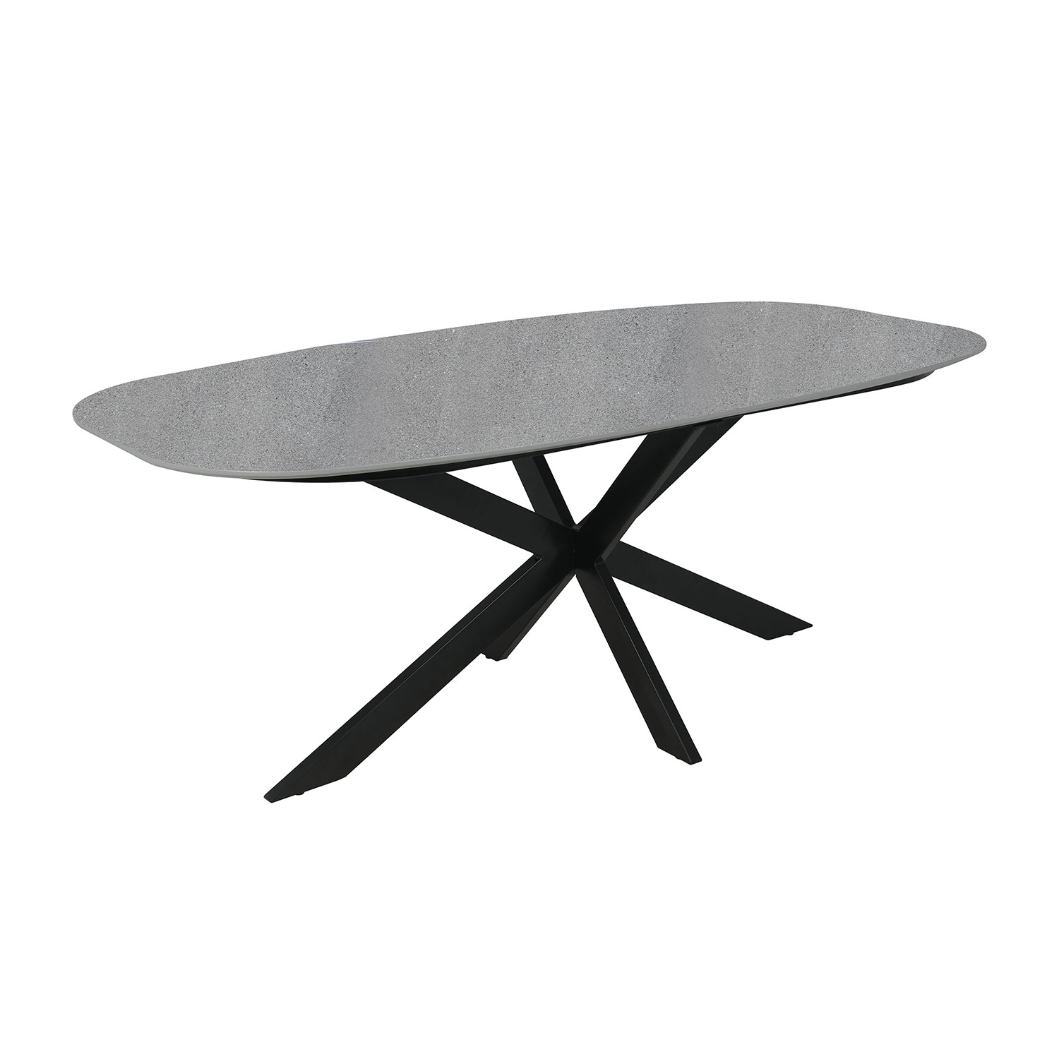 Valgomojo stalas, pilkas, 200 × 100 × 76 cm