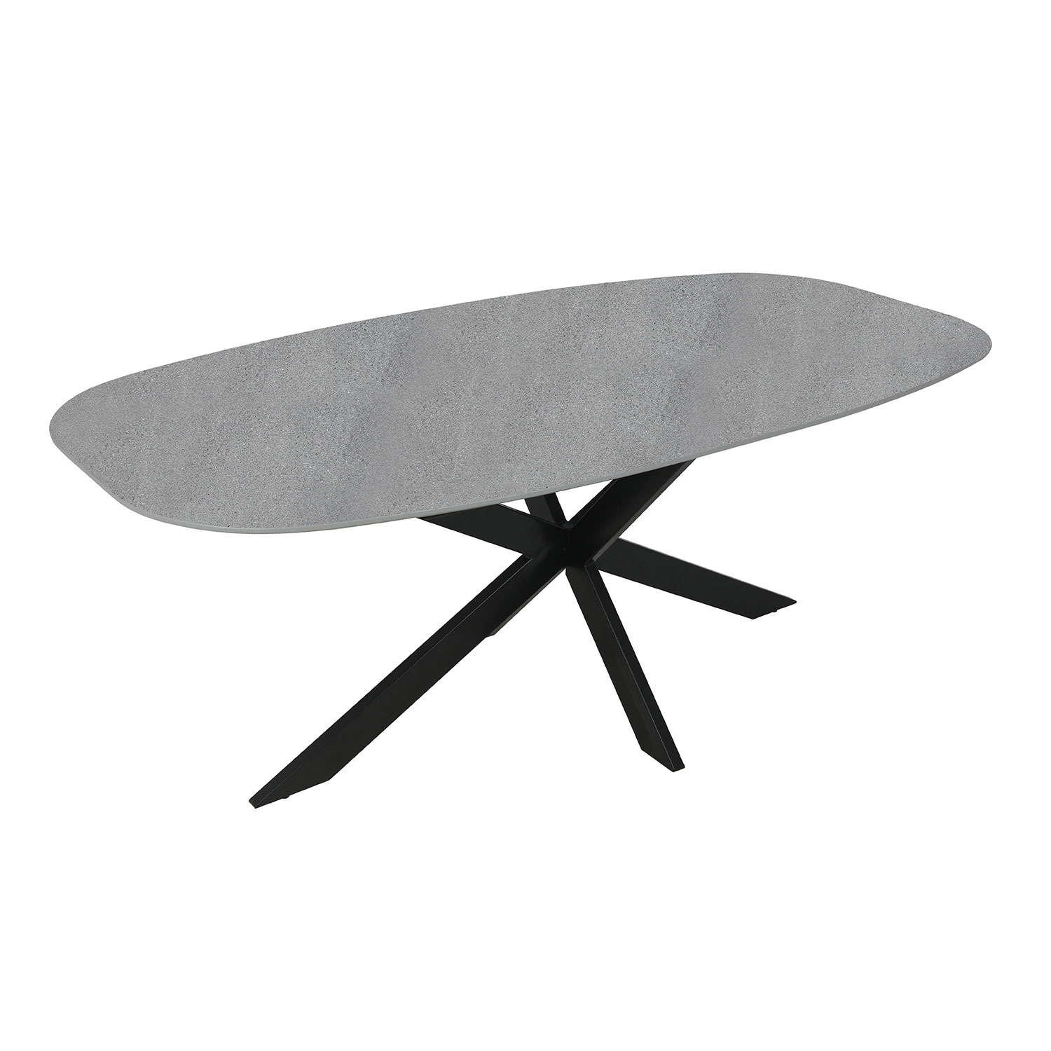 Valgomojo stalas, pilkas, 200 × 100 × 76 cm
