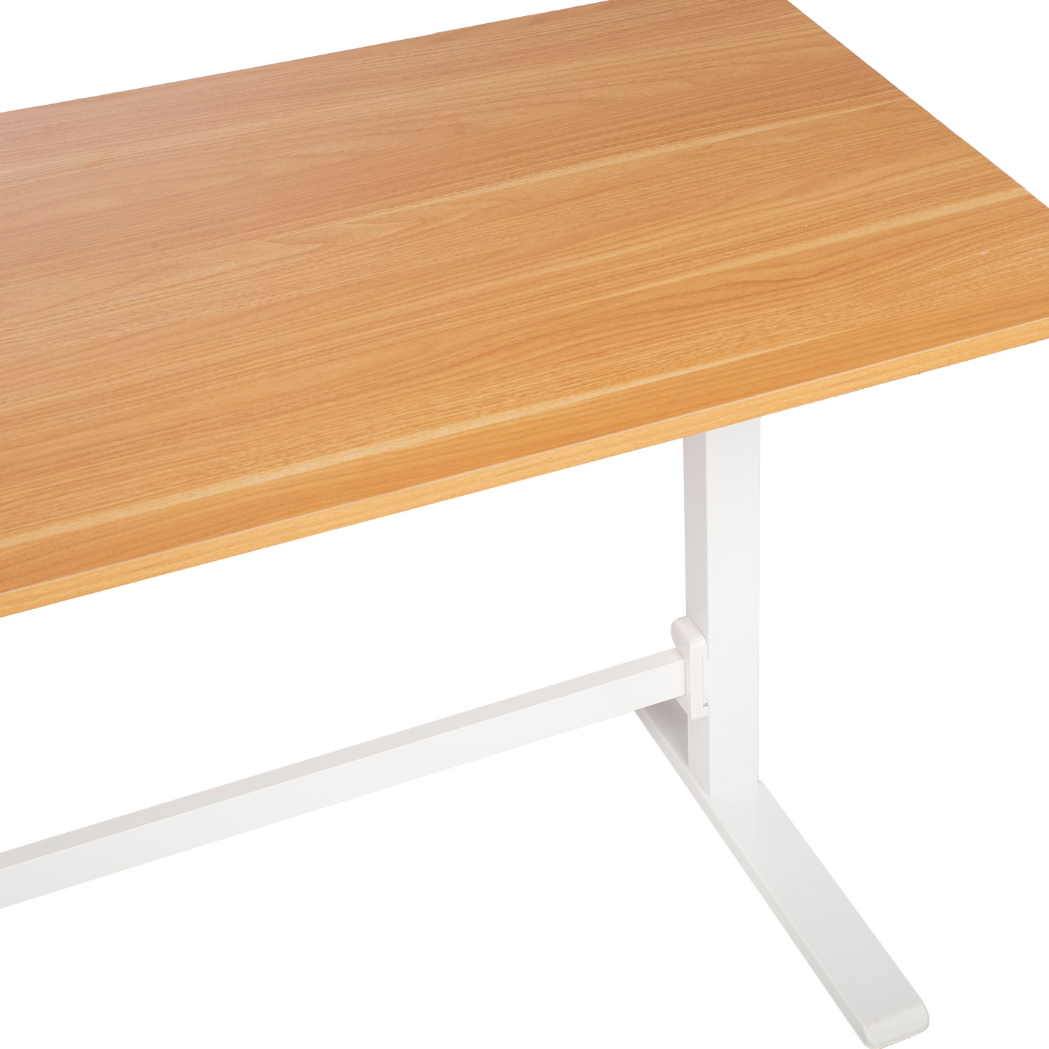 Reguliuojamo aukščio stalas ERGO, ąžuolo/baltos spalvos, 120 × 60 × 70–115 cm 3