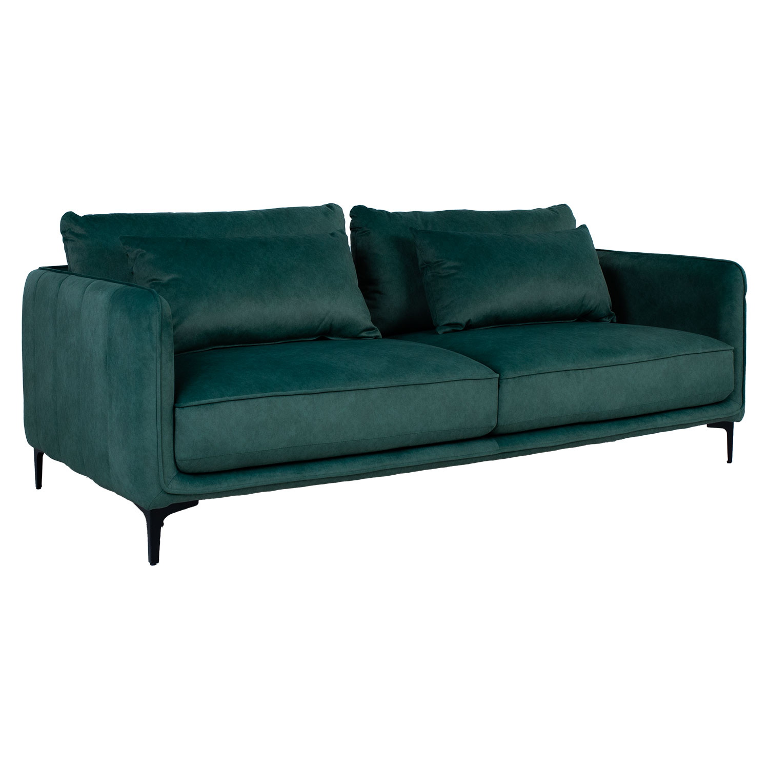 Trivietė sofa, žalia, 208 x 98 x 85 cm