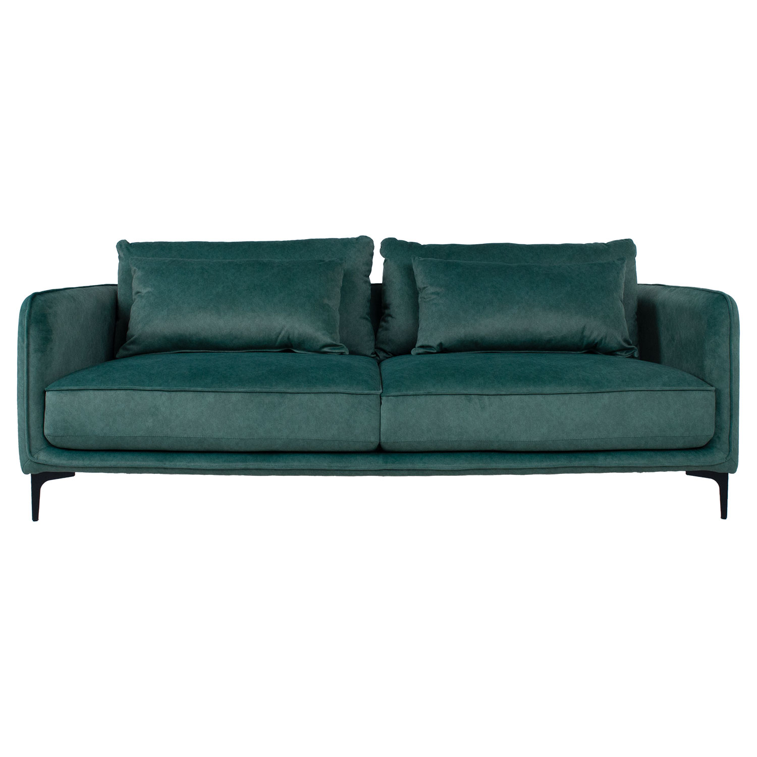 Trivietė sofa, žalia, 208 x 98 x 85 cm