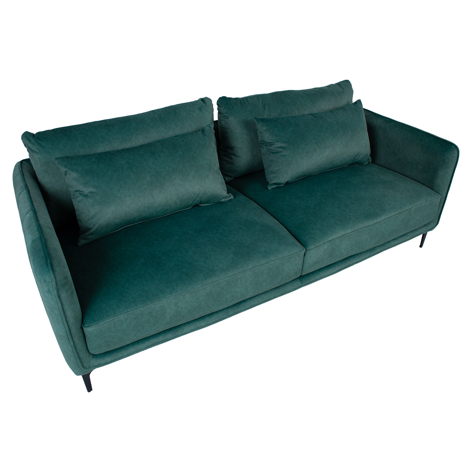 Trivietė sofa, žalia, 208 x 98 x 85 cm 2