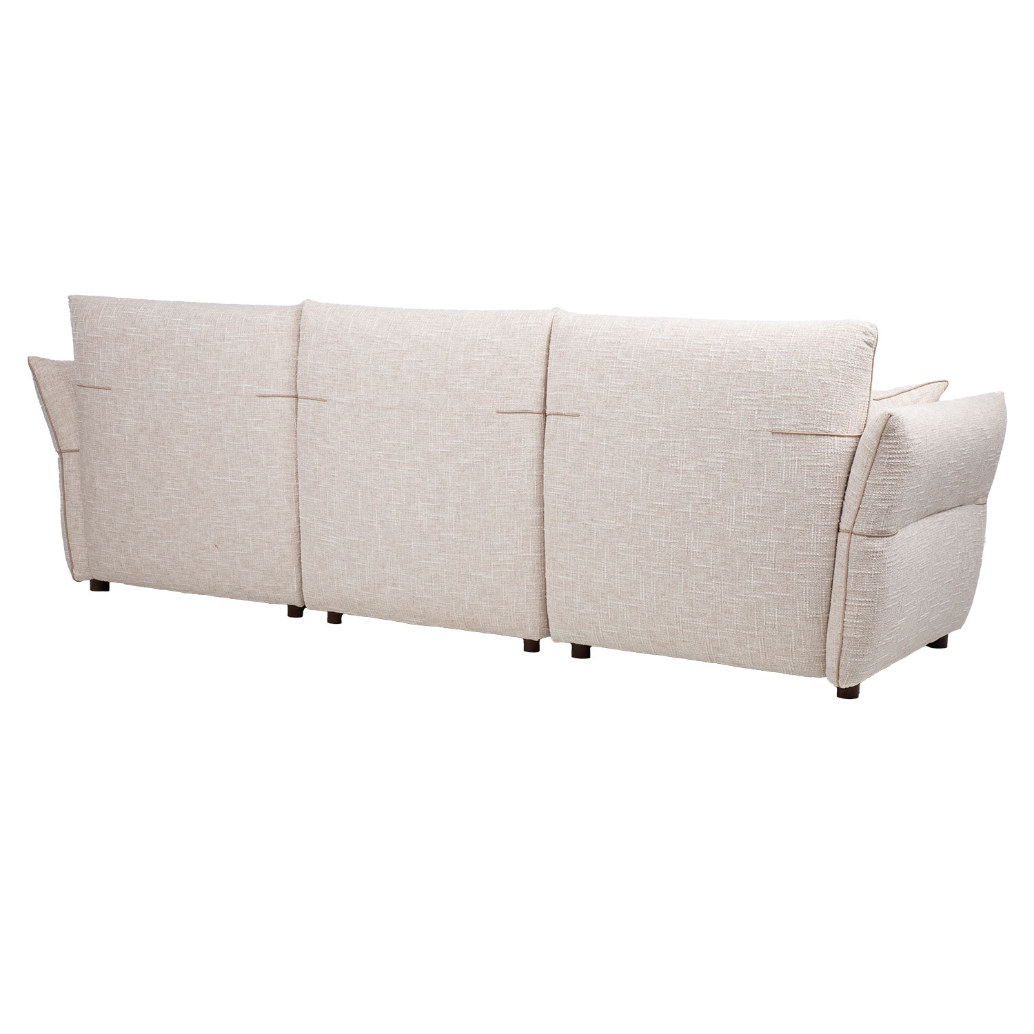Sofa 4 vietų, reguliuojami porankiai, avižų balta, 284 x 100 x 92 cm 3