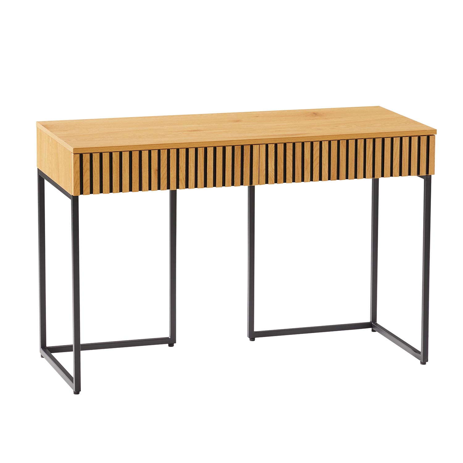 Konsolinis stalas su 2 stalčiais, ąžuolo dekoro, 120 x 50 x 79 cm