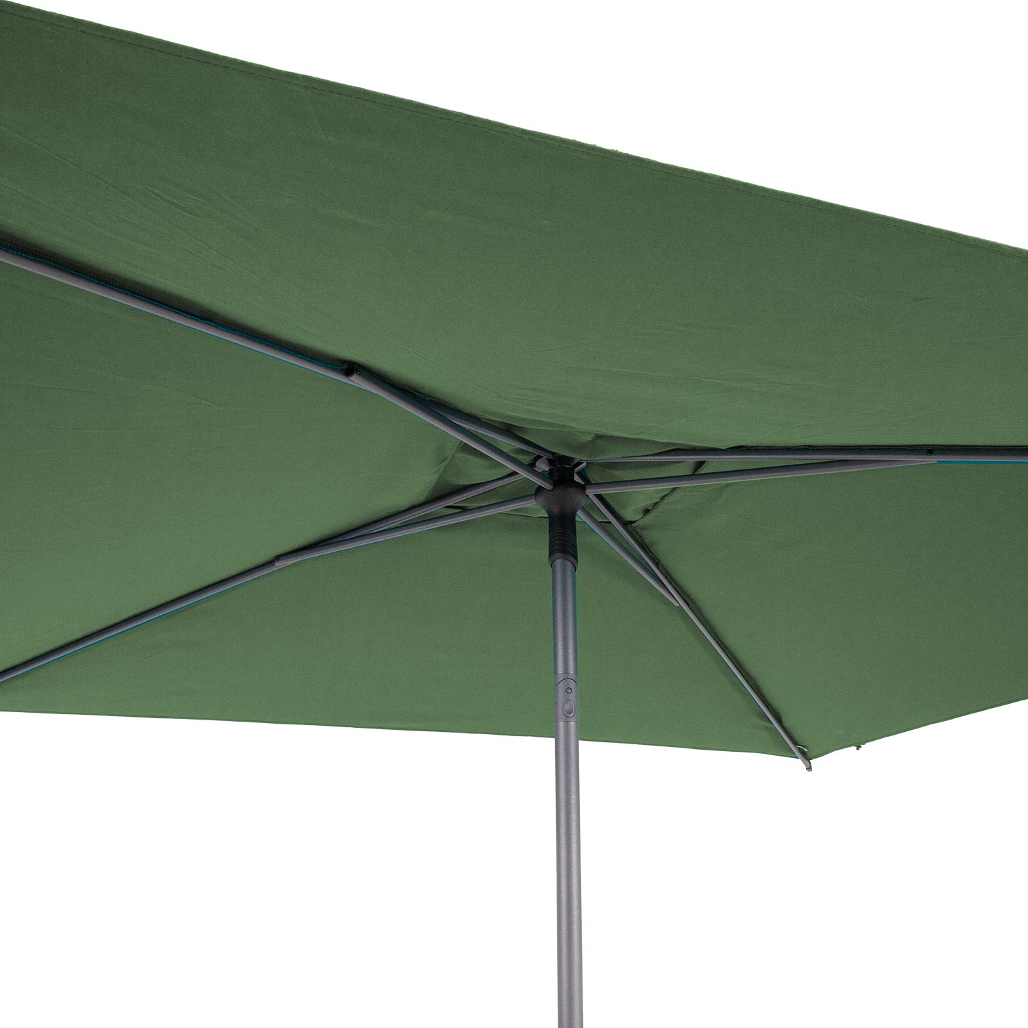 Sodo skėtis su reguliuojamu pasvirimo kampu, žalias, 2,5 × 2,5 m 2