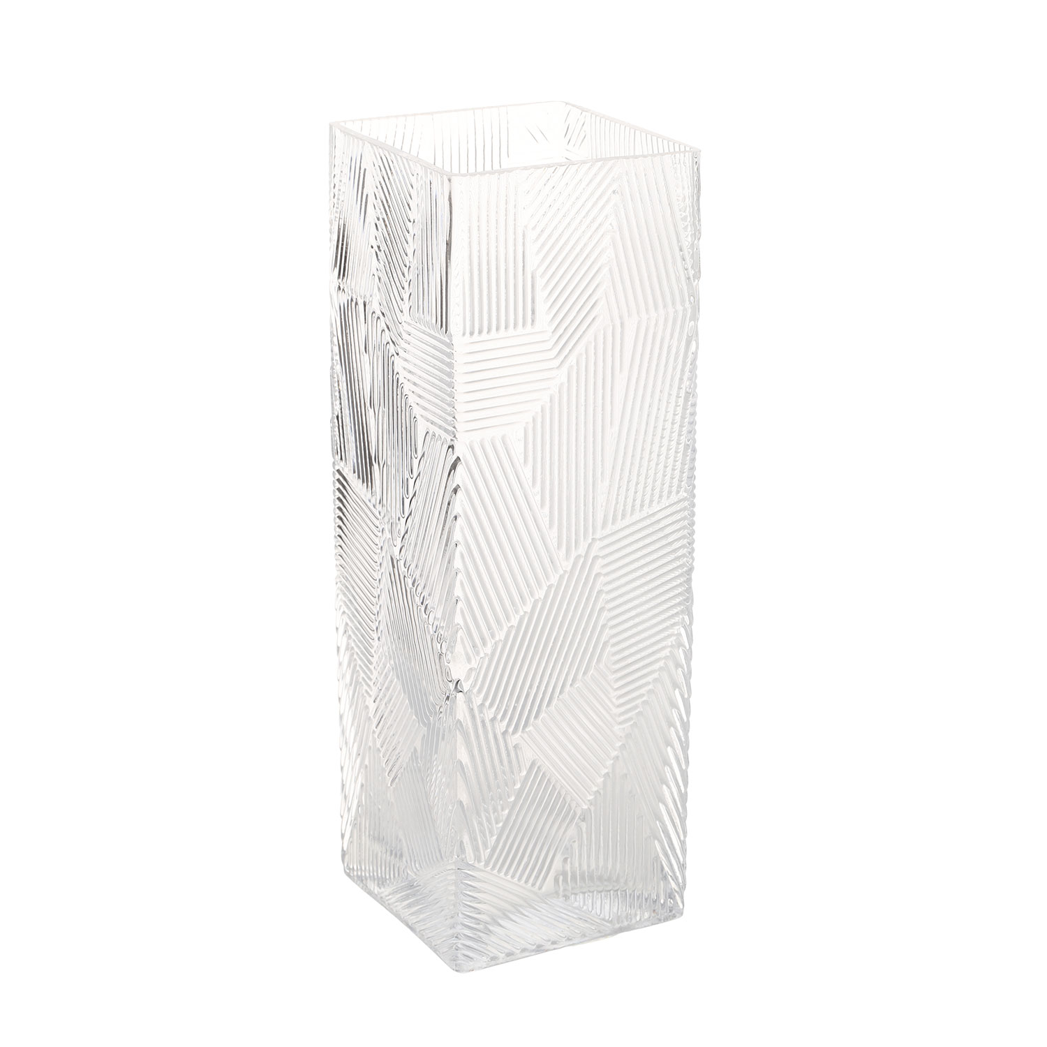 Vaza, skaidri, 10 × 10 × 30 cm