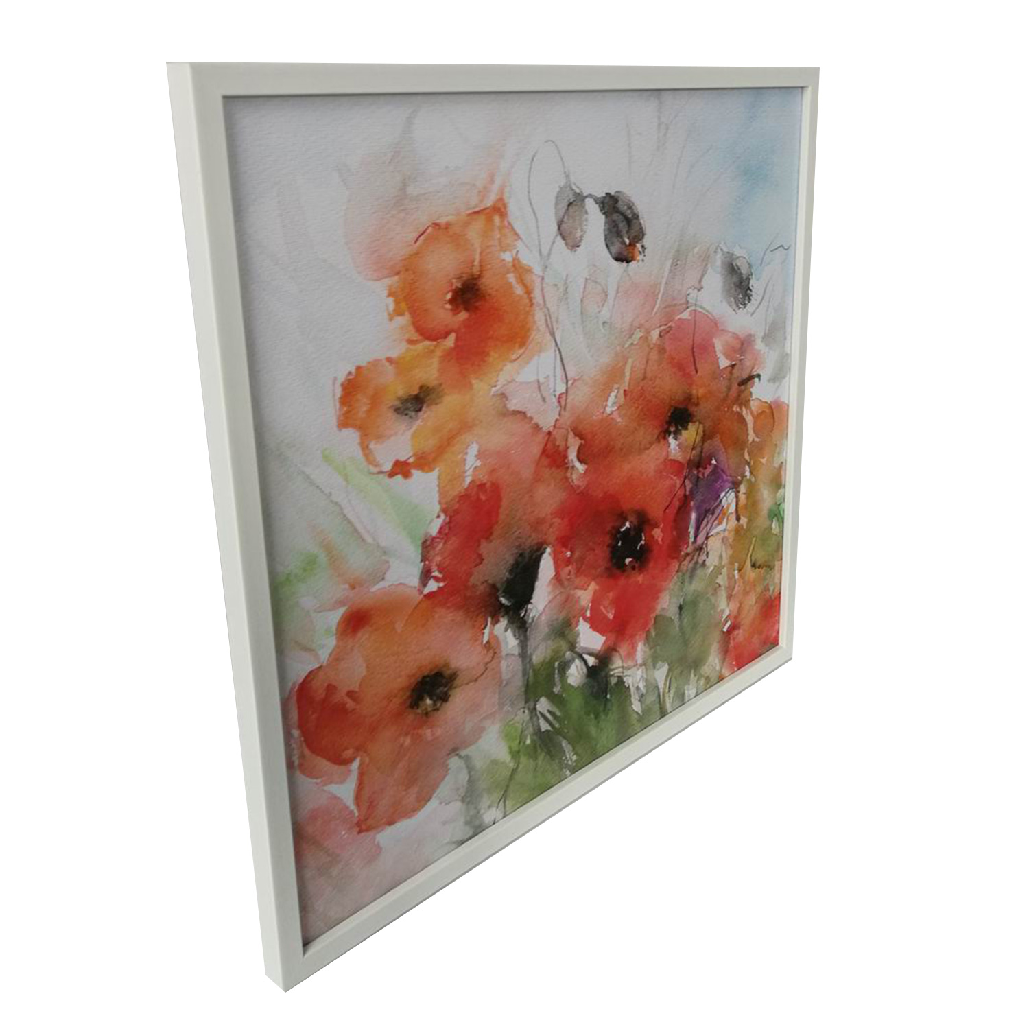 Sieninis paveikslas su aguonomis, 40 x 40 cm 2