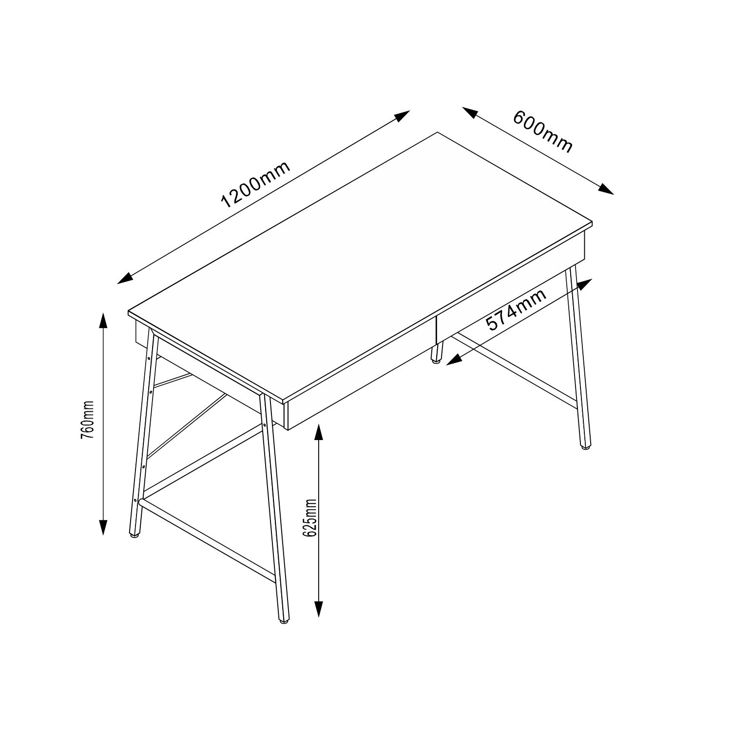 Konsolinis stalas  120 × 60 × 76 cm 2