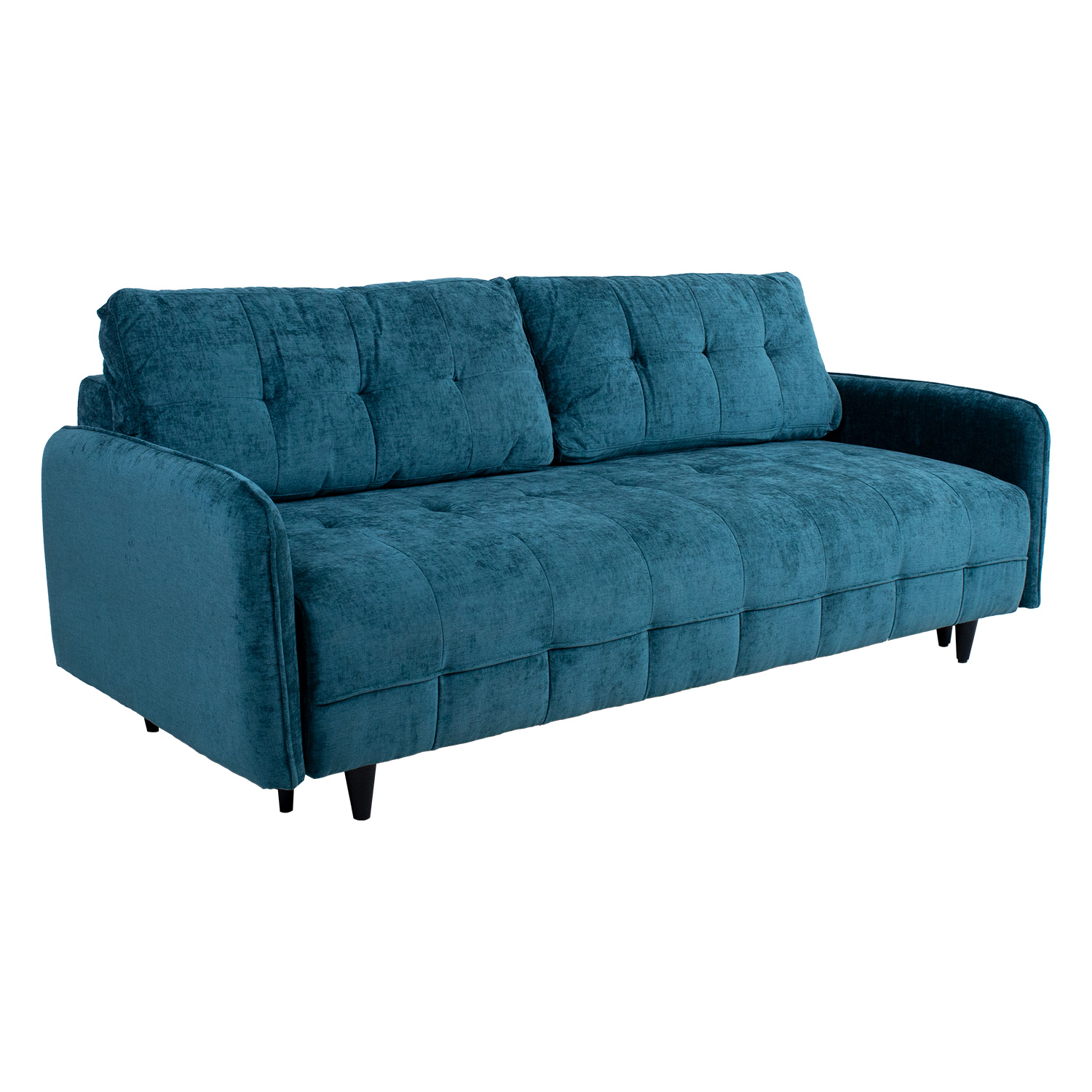 Sofa-lova su patalynės dėže, žalia, 3 vietų