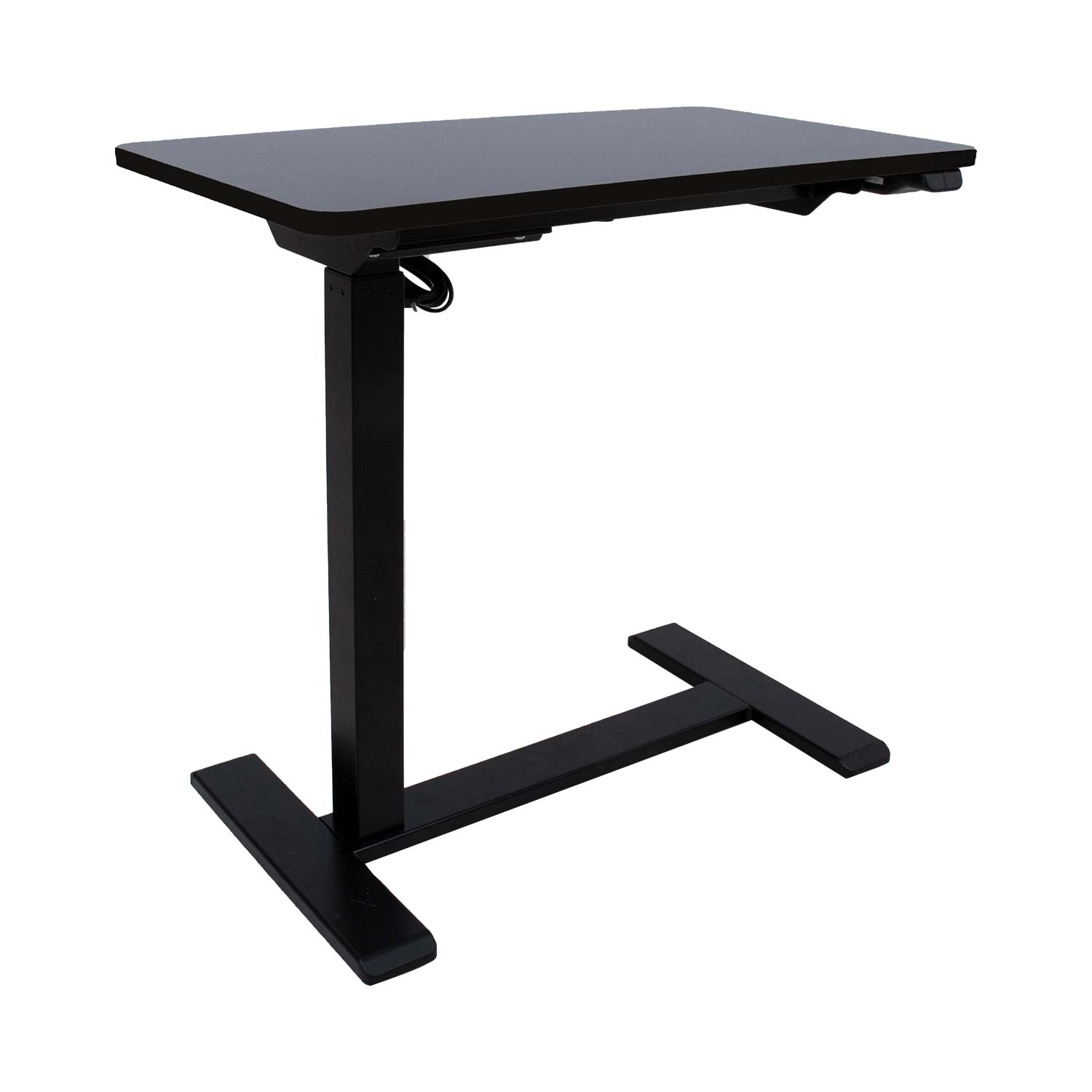 Reguliuojamo aukščio stalas su vienu varikliu, juodas, 70 × 40 × 65–103 cm
