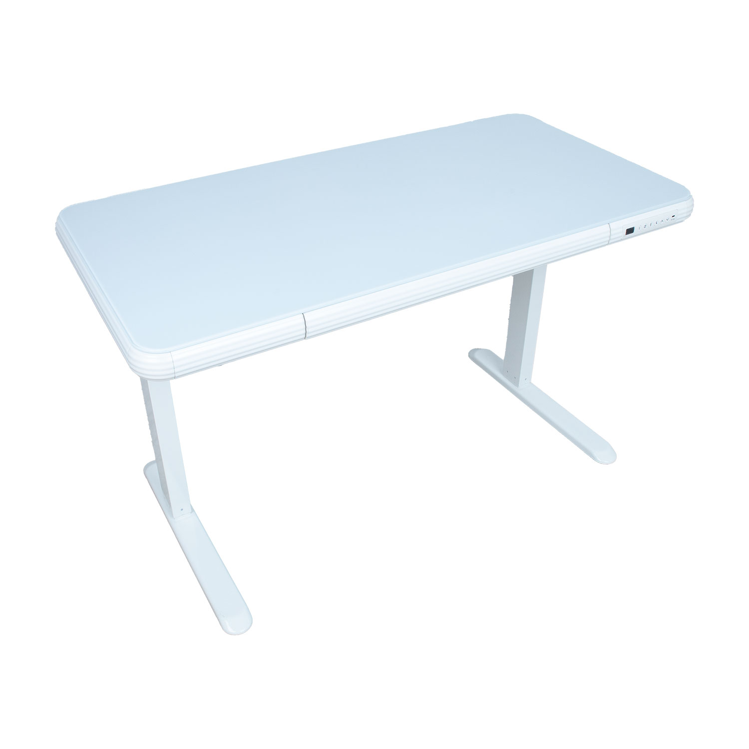 Reguliuojamo aukščio stalas ERGO FIT su 1 varikliu, baltas, 122 × 62 × 73,5–118 cm 2
