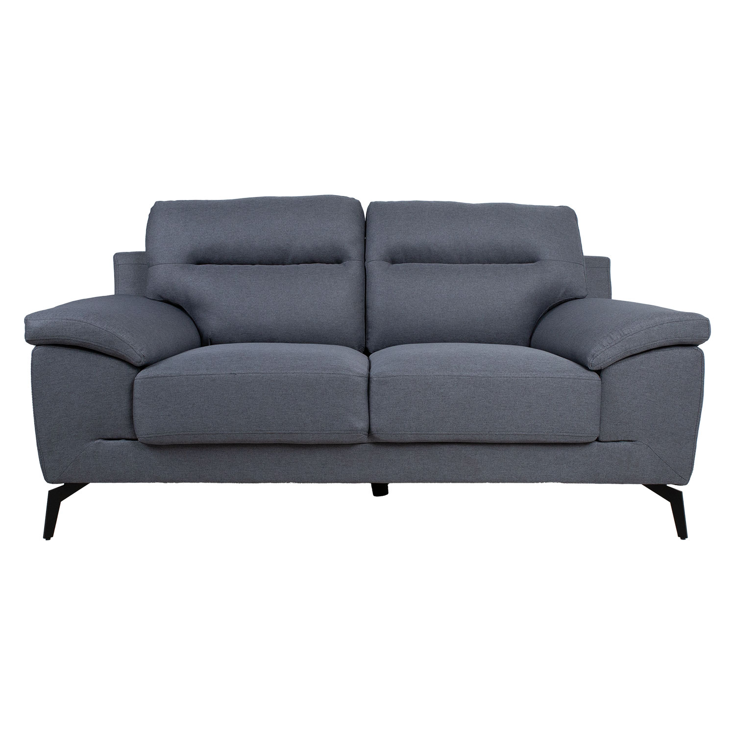 Sofa 2 vietų, tamsiai pilka, 168 x 83 x 92 cm