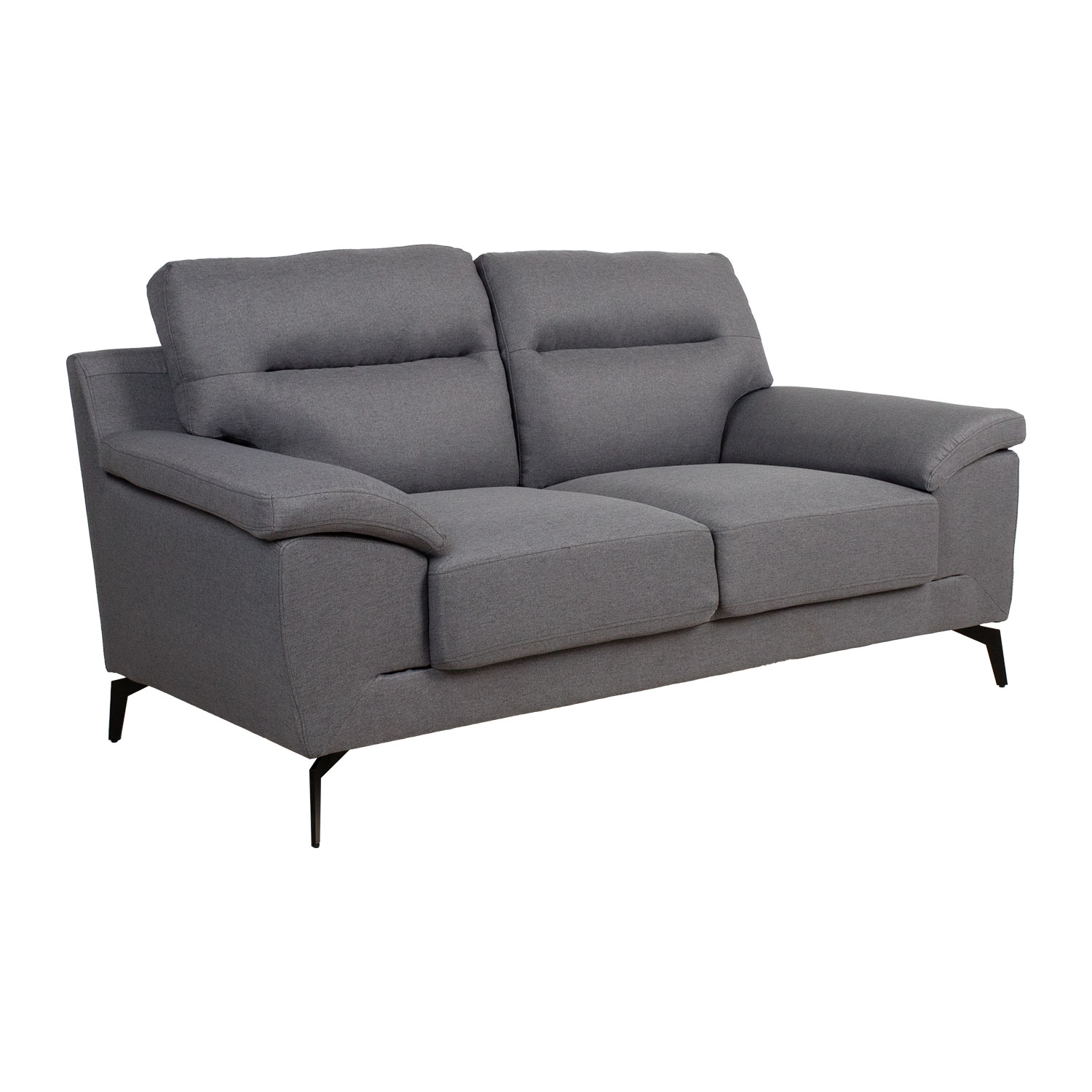 Sofa 2 vietų, tamsiai pilka, 168 x 83 x 92 cm