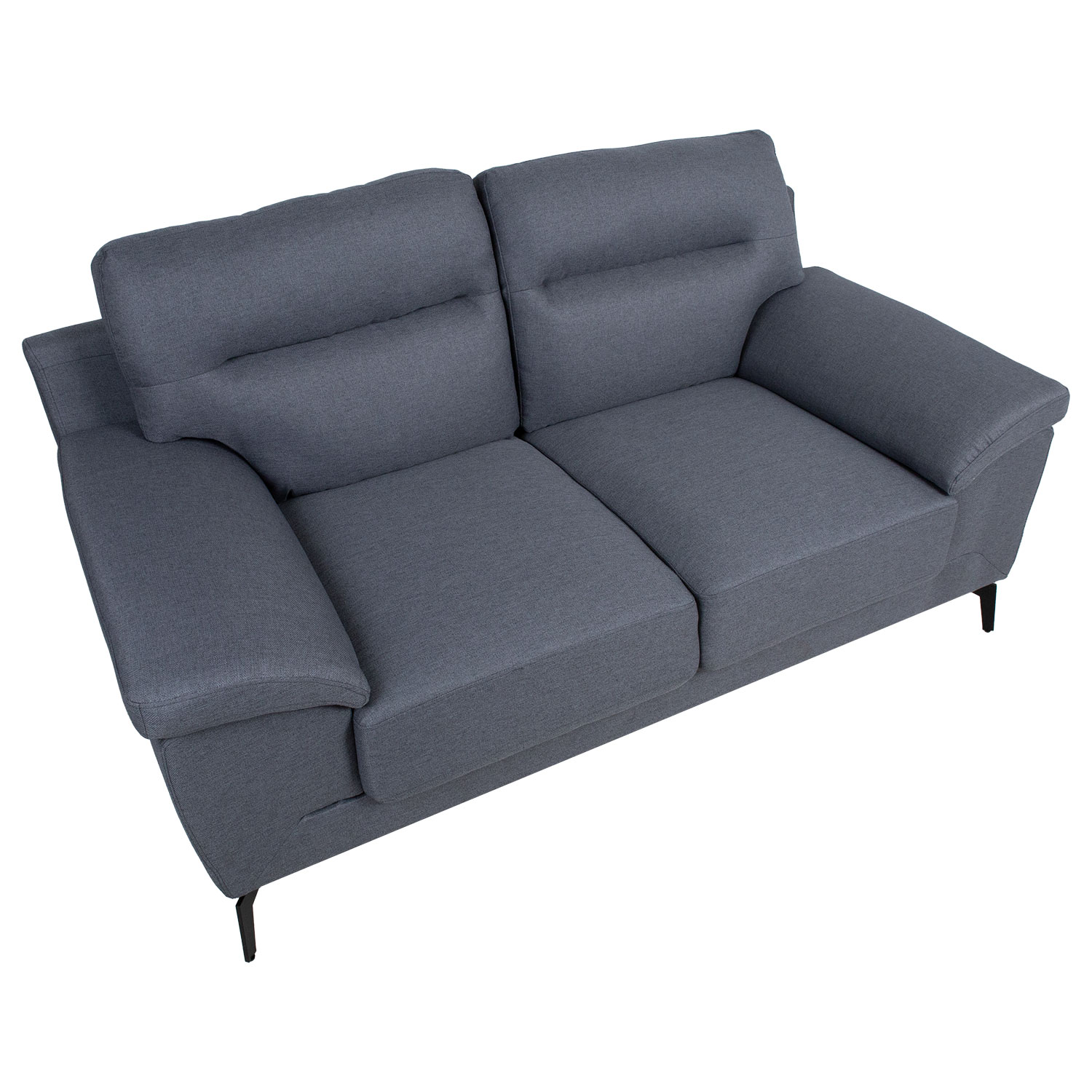 Sofa 2 vietų, tamsiai pilka, 168 x 83 x 92 cm 2
