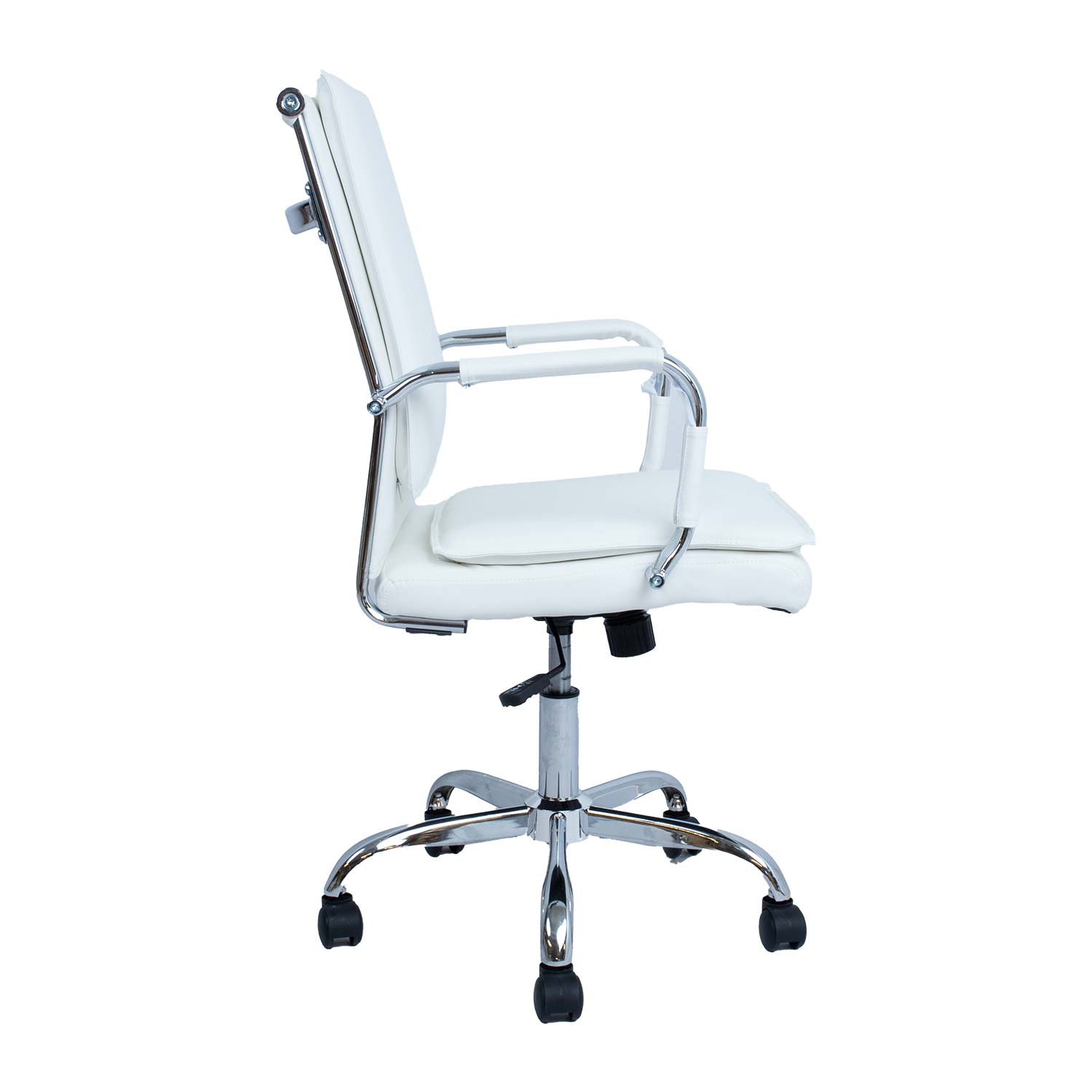 Biuro kėdė su supimo mechanizmu, balta, 54,5 × 63 × 94–104 cm 2