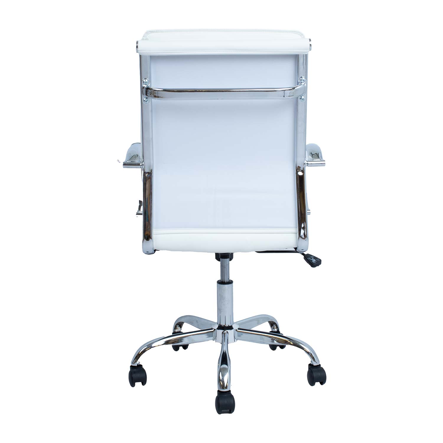 Biuro kėdė su supimo mechanizmu, balta, 54,5 × 63 × 94–104 cm 3