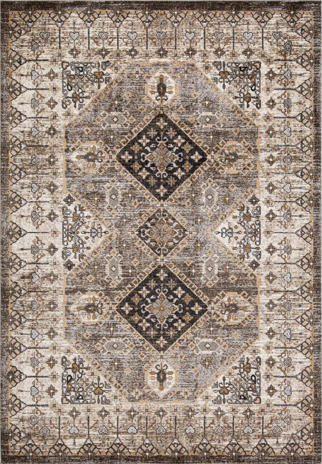 Kilimas žemo plauko, rudas / smėlio, 200 × 285 cm