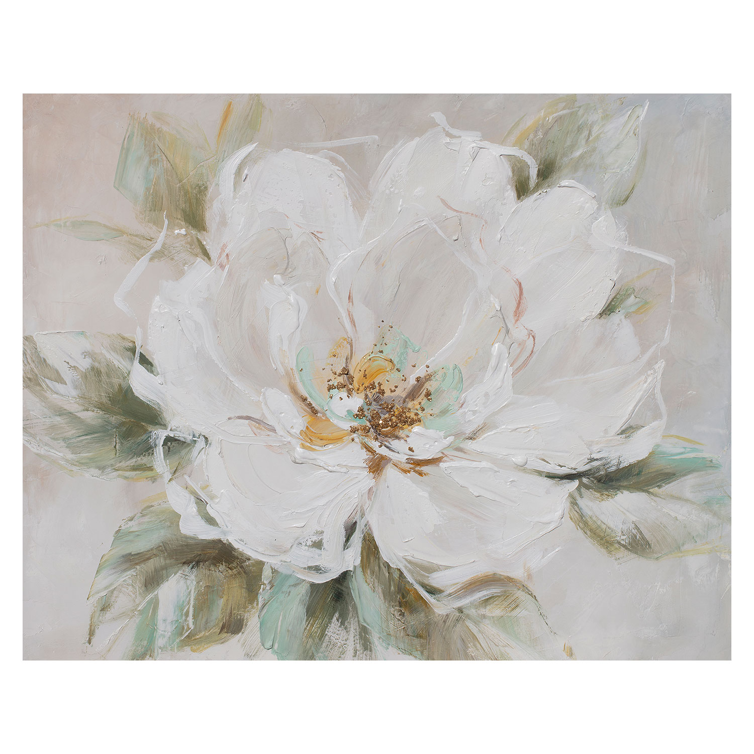 Aliejinis paveikslas „Balta gėlė“, 80 × 100 cm