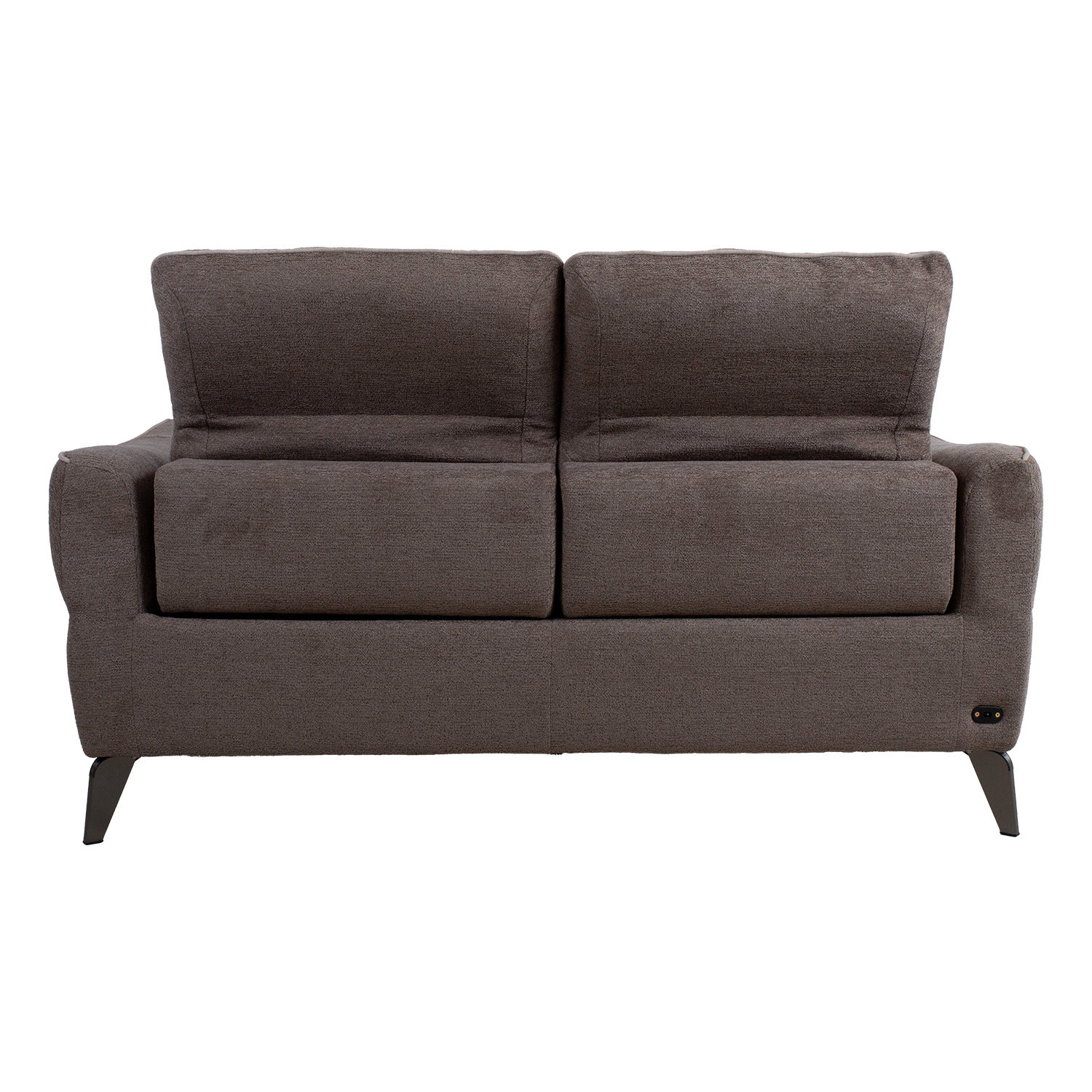 Dvivietė sofa su elektriniu atlošimo mechanizmu, šviesiai ruda su smėlio spalvos apvadu, 162 × 100 × 100 cm 3