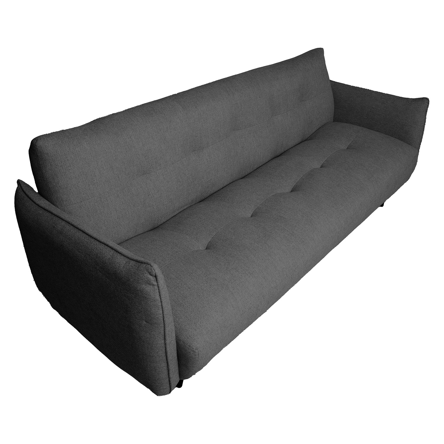 Sofa-lova, 3 vietų, tamsiai pilka, 202 × 82 × 82 cm 3