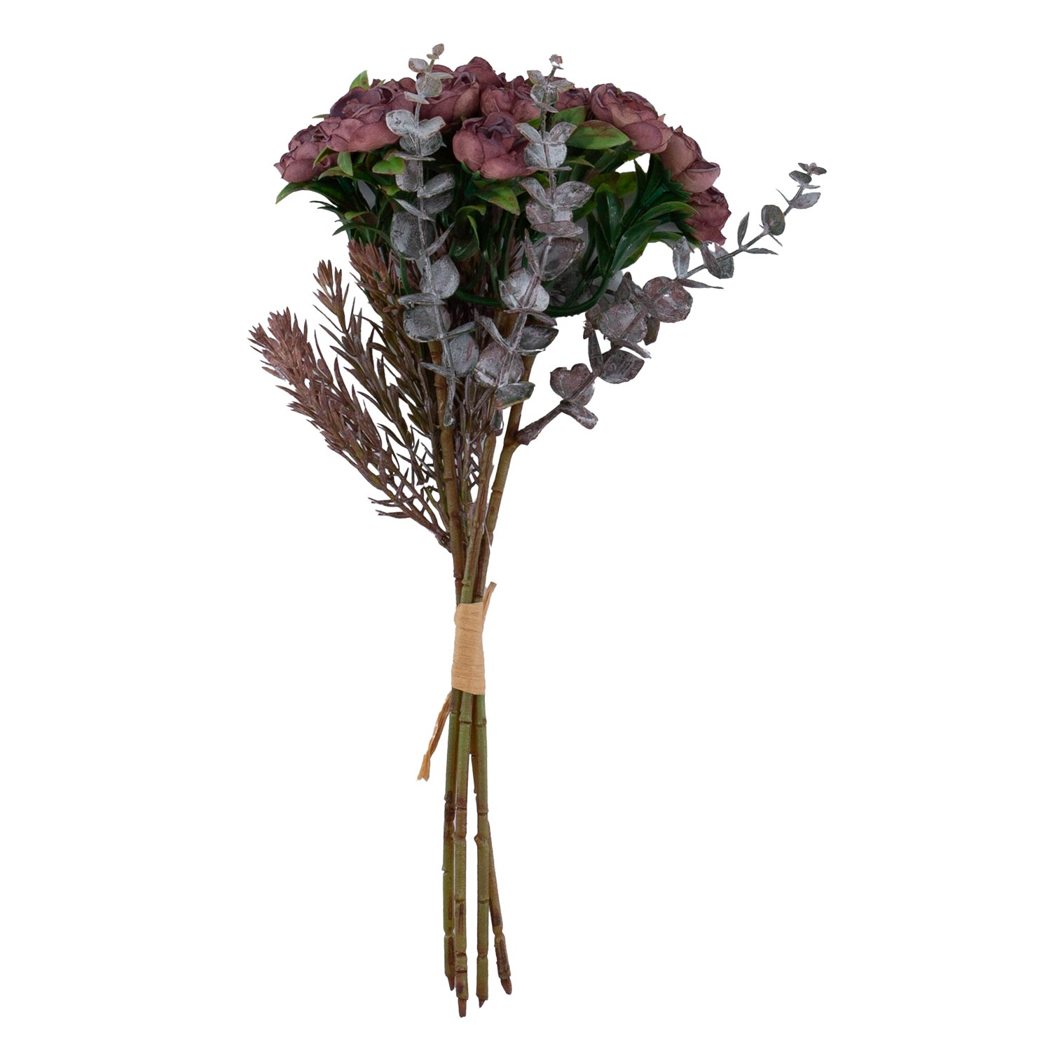 Dirbtinių rožių puokštė, įvairiaspalvė, 26 cm, 4 vnt. 2