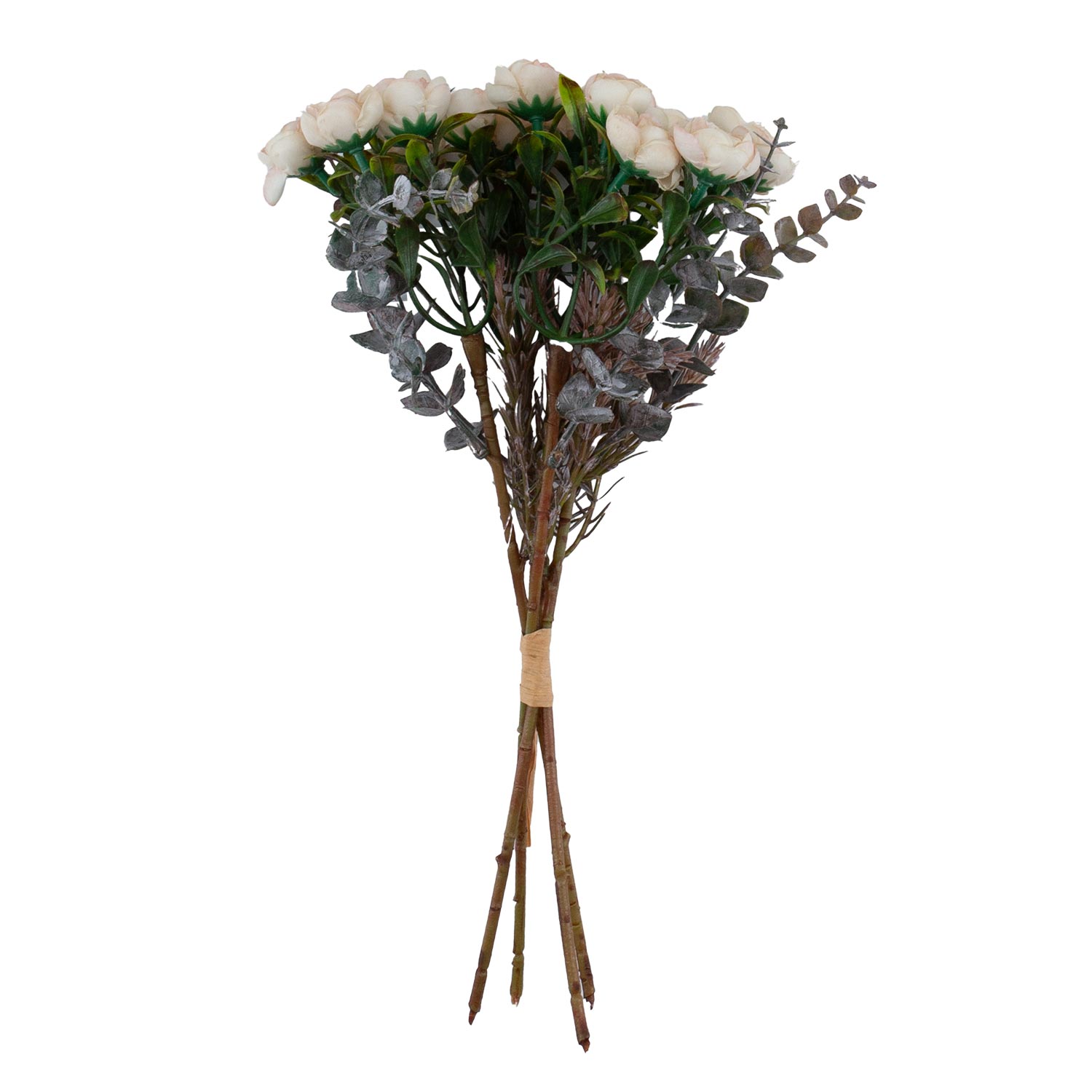 Dirbtinių rožių puokštė, įvairiaspalvė, 26 cm, 4 vnt.
