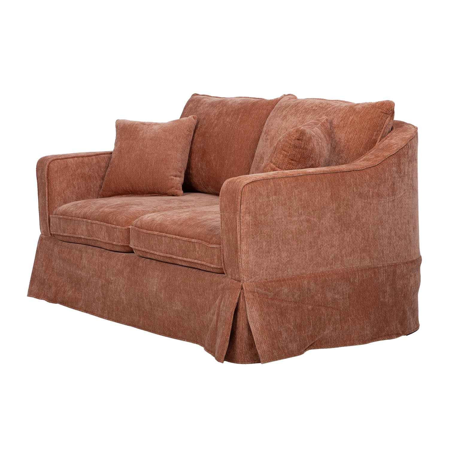 Dvivietė sofa su kišeninėmis spyruoklėmis, oranžinė, 152 × 87 × 80 cm 3