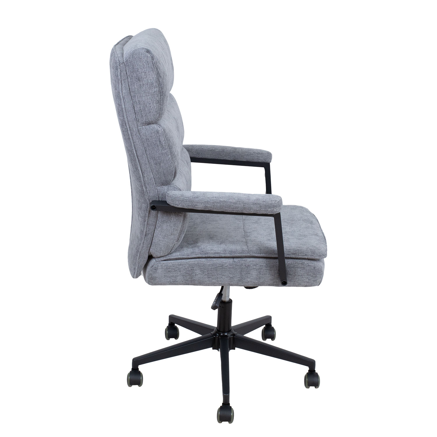 Biuro kėdė su sinchroniniu mechanizmu ir fiksuotais porankiais, pilka, 65 x 72 x 108–115 cm 2