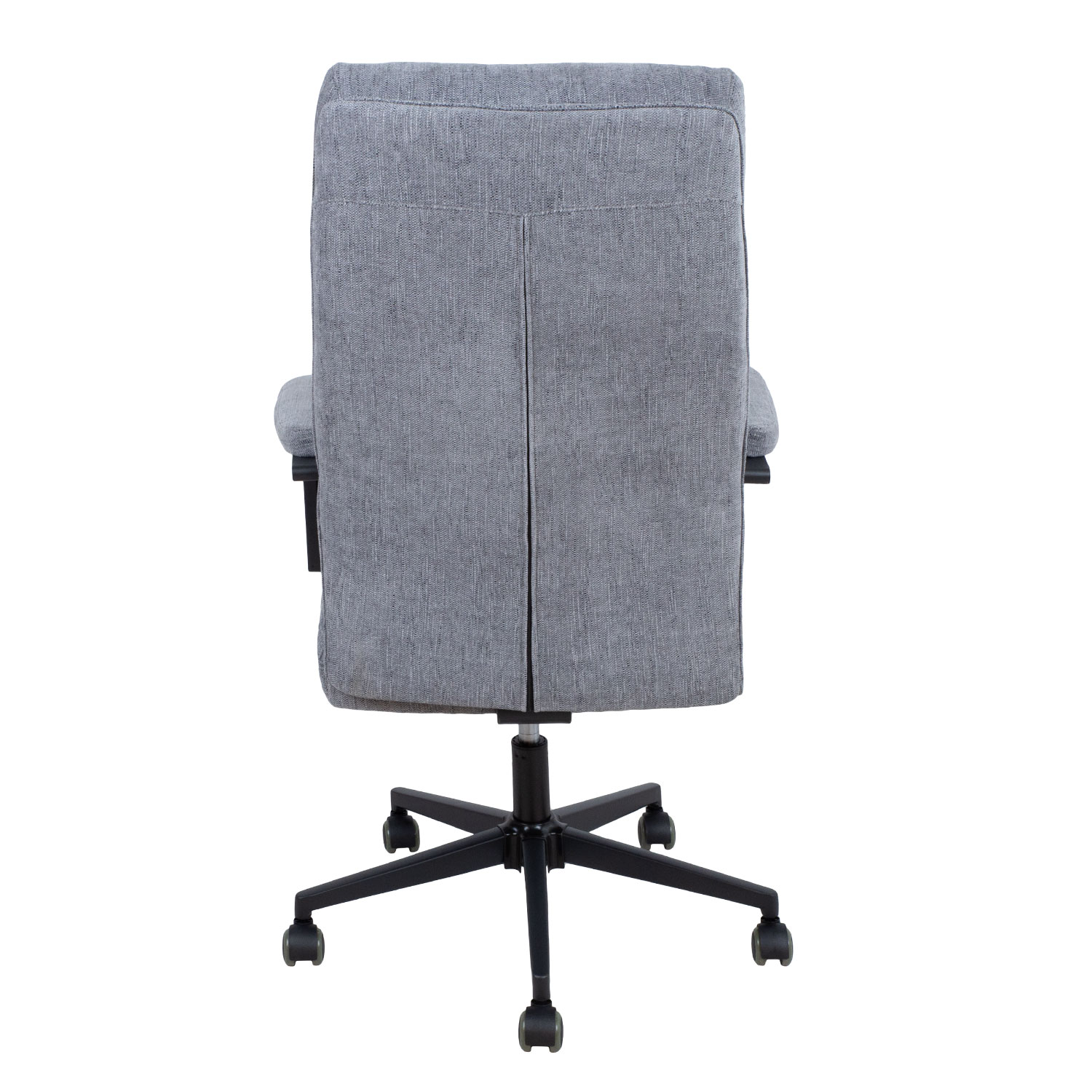 Biuro kėdė su sinchroniniu mechanizmu ir fiksuotais porankiais, pilka, 65 x 72 x 108–115 cm 3