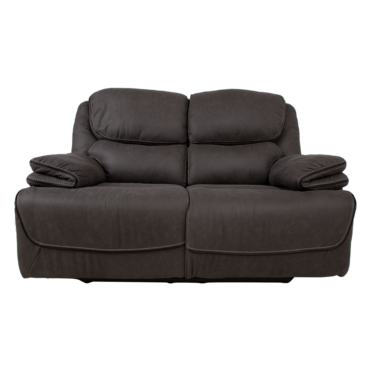 Sofa dvivietė su rankiniu atlošimo mechanizmu, pilka, 163 × 93 × 106 cm 2