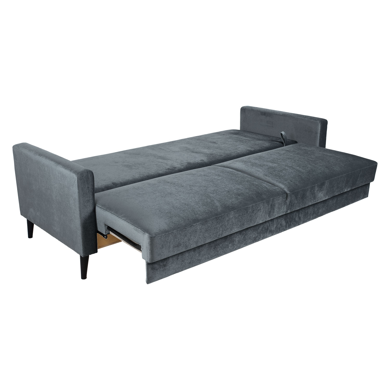 Sofa-lova ANNA su patalynės dėže, pilka, 222 × 86 × 98 cm 2