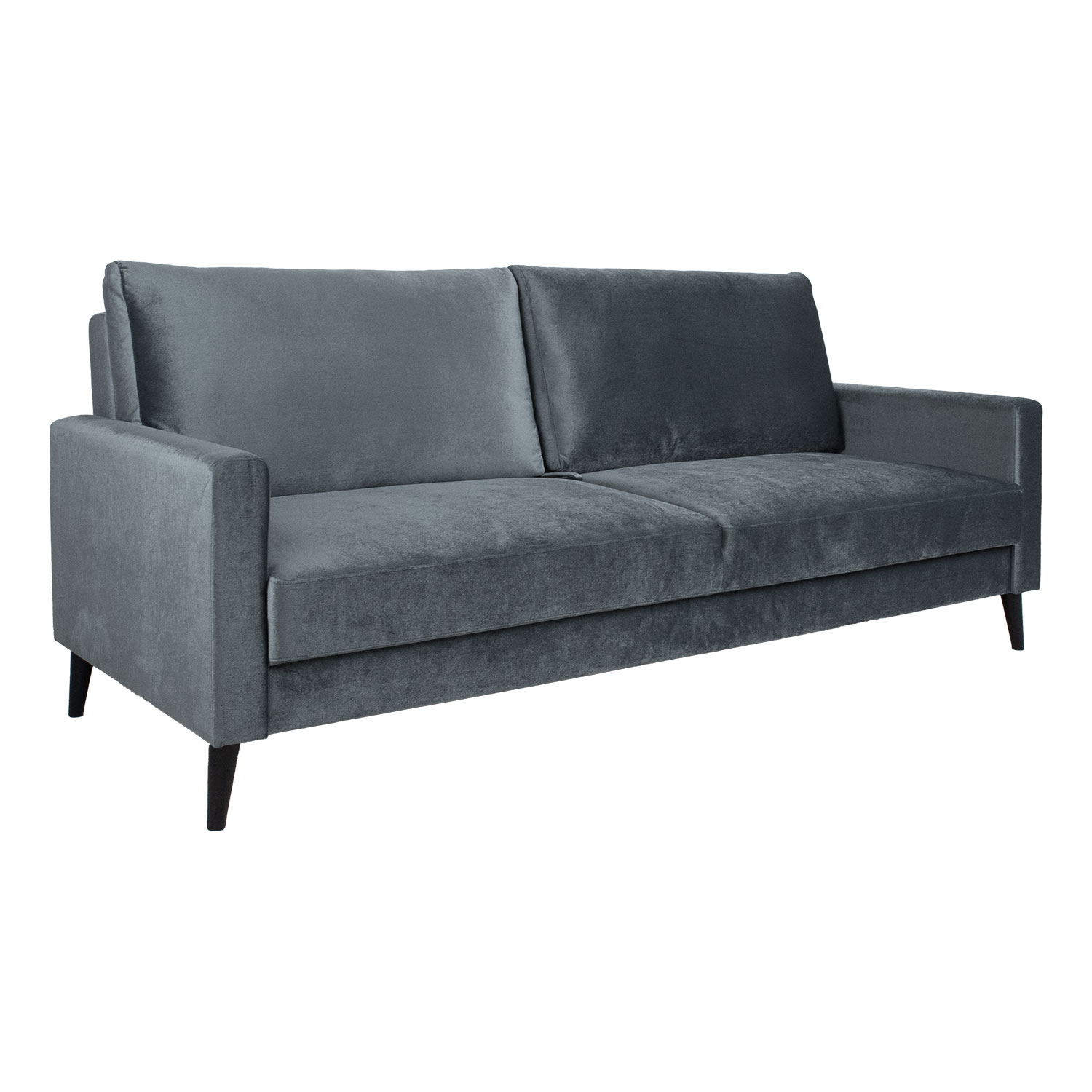 Sofa-lova ANNA su patalynės dėže, pilka, 222 × 86 × 98 cm