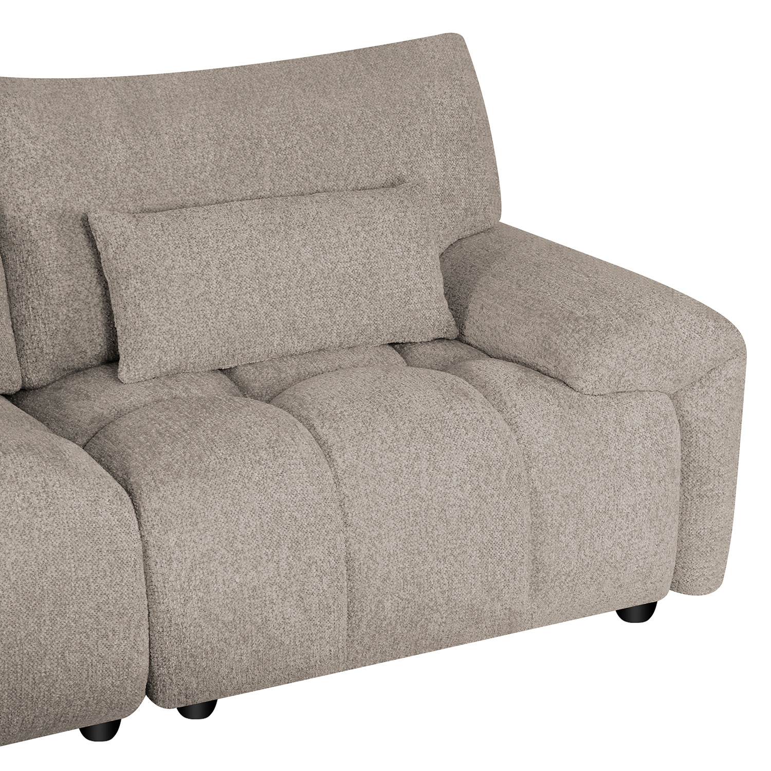 Trivietė sofa, šviesiai ruda, 248 × 100 × 89 cm 3