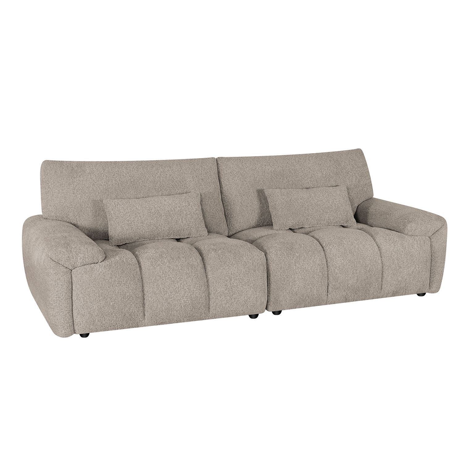 Trivietė sofa, šviesiai ruda, 248 × 100 × 89 cm