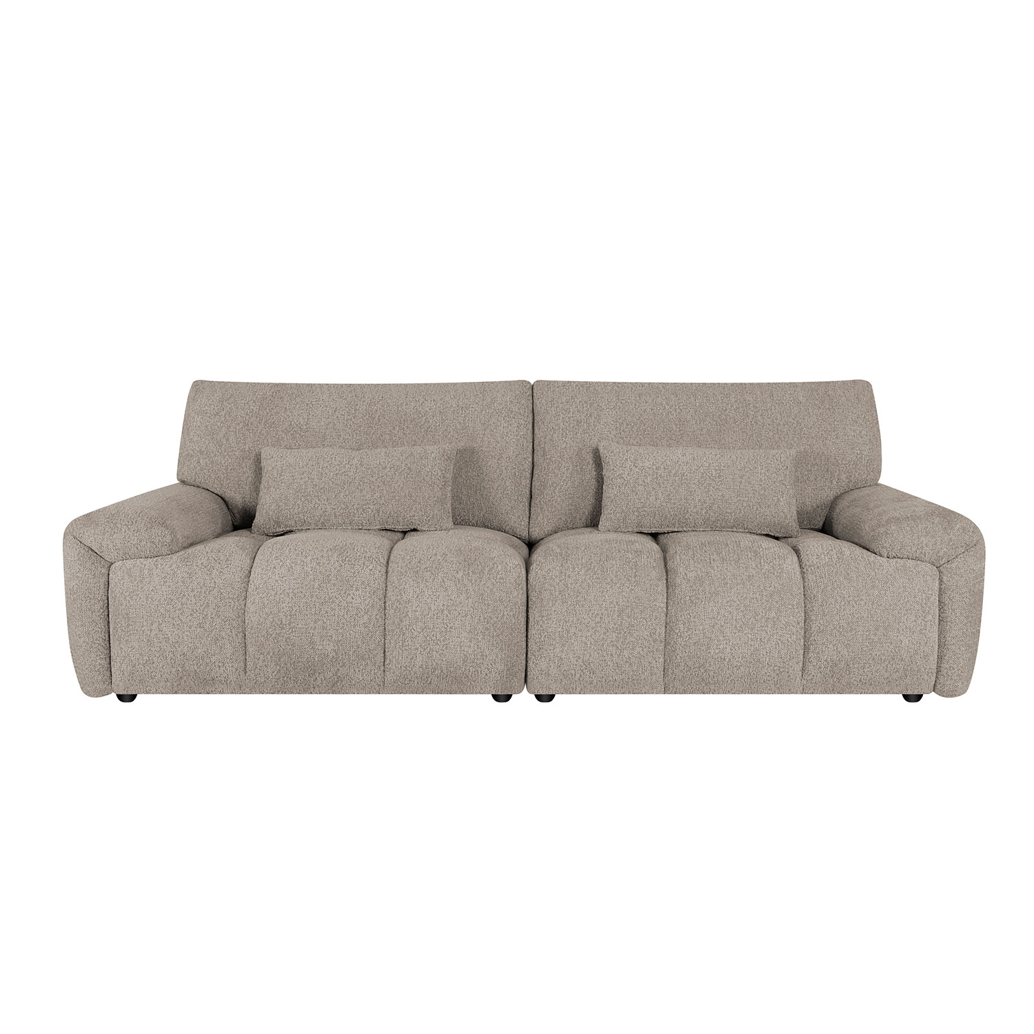 Trivietė sofa, šviesiai ruda, 248 × 100 × 89 cm