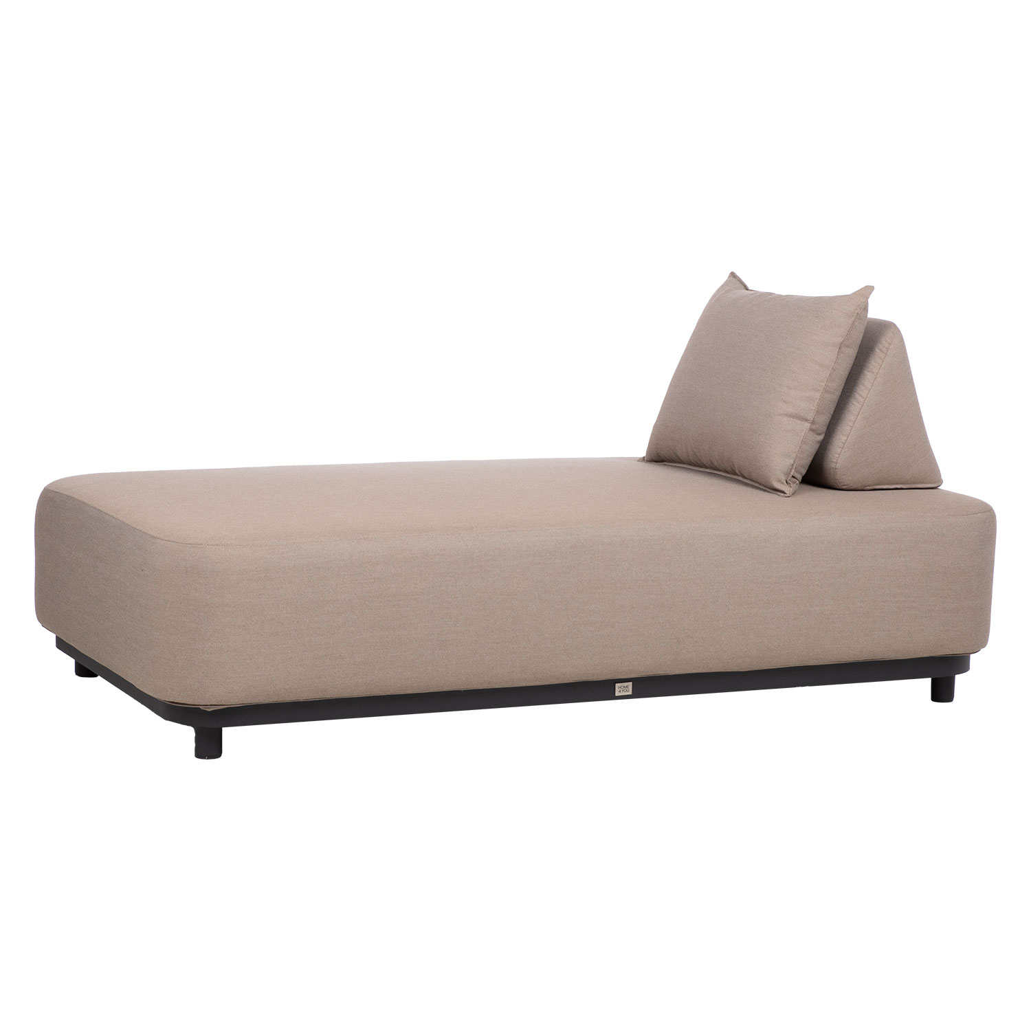 Lauko sofa 2 vietų, smėlio spalvos, 184 × 104 × 42 cm