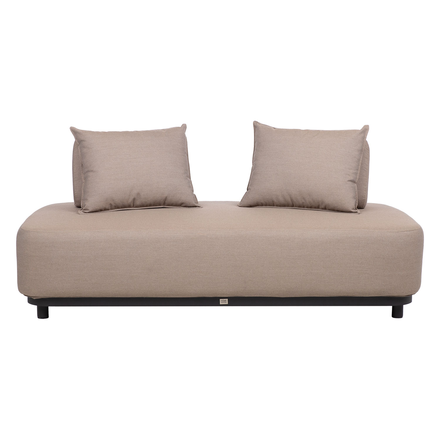 Lauko sofa 2 vietų, smėlio spalvos, 184 × 104 × 42 cm 3