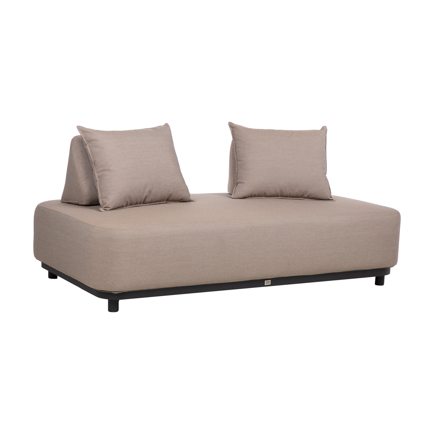 Lauko sofa 2 vietų, smėlio spalvos, 184 × 104 × 42 cm