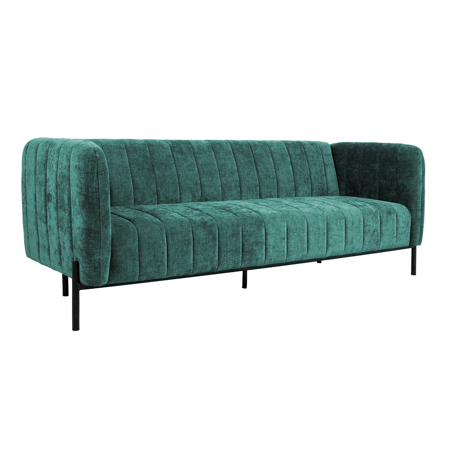 Sofa-lova, 3 vietų, žalia, 218 × 82 × 82 cm