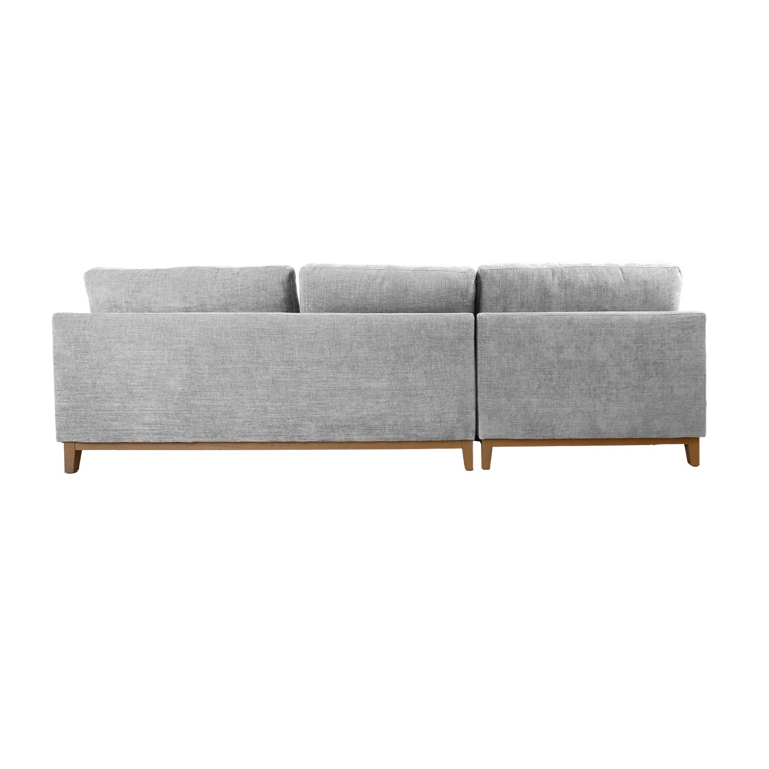 Kampinė sofa, kairinė, pilka, 298 × 156/100 × 96 cm 2
