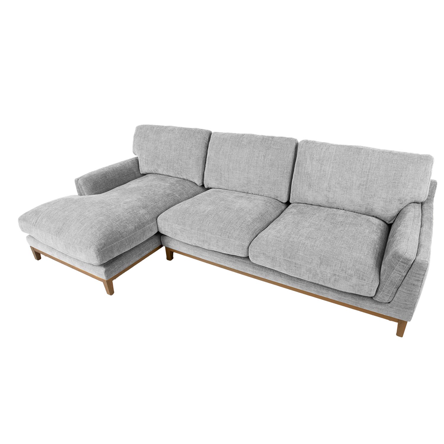 Kampinė sofa, kairinė, pilka, 298 × 156/100 × 96 cm 3