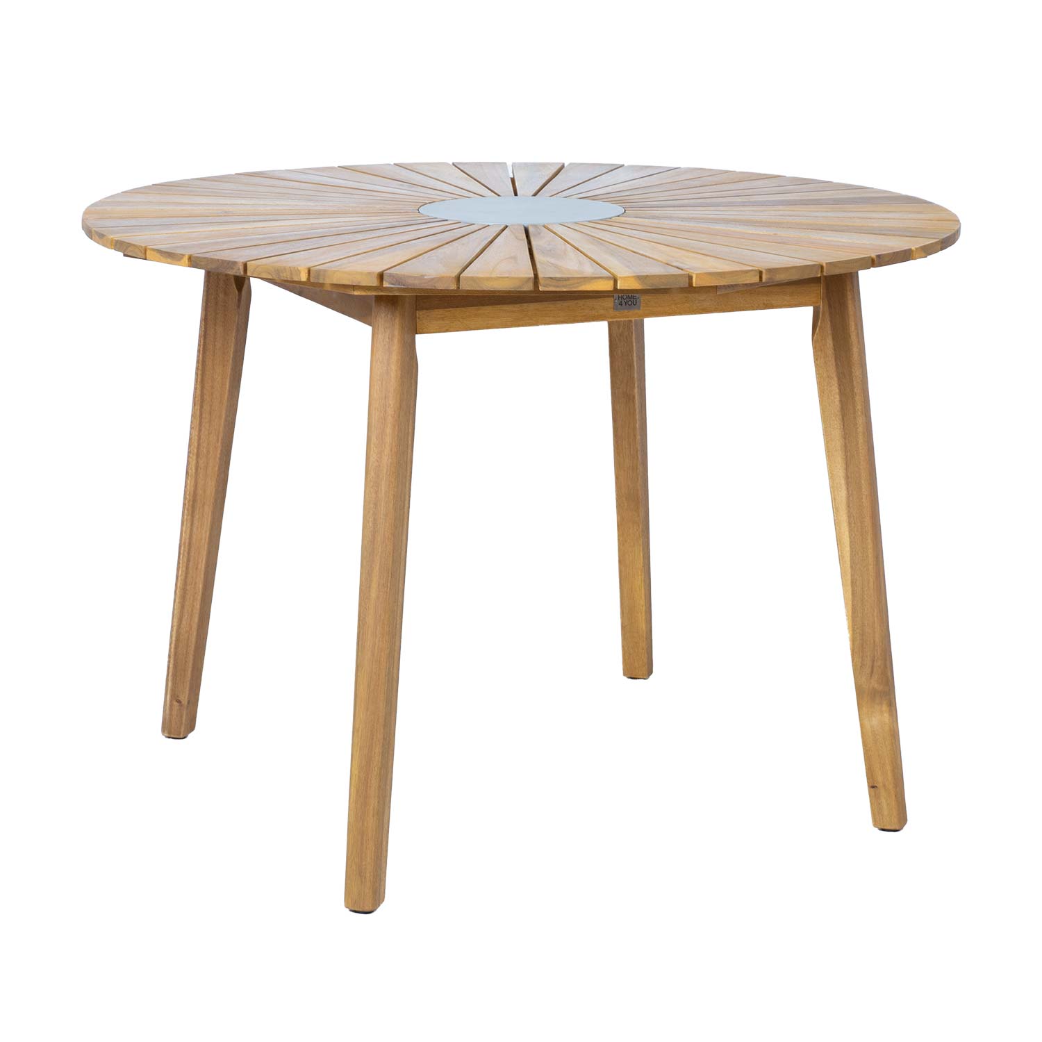 Lauko stalas iš akacijos medienos, Ø110 × 75 cm