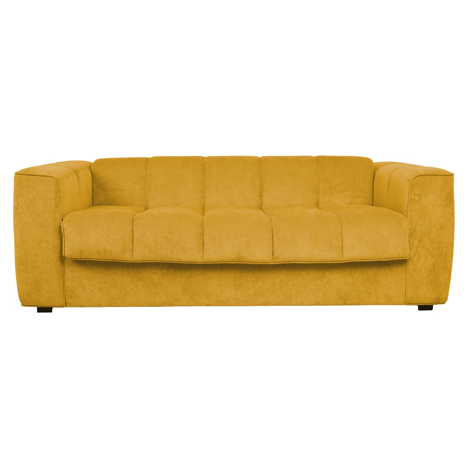 Sofa-lova su spyruokliniu čiužiniu, geltona, 206 x 94 x 70 cm