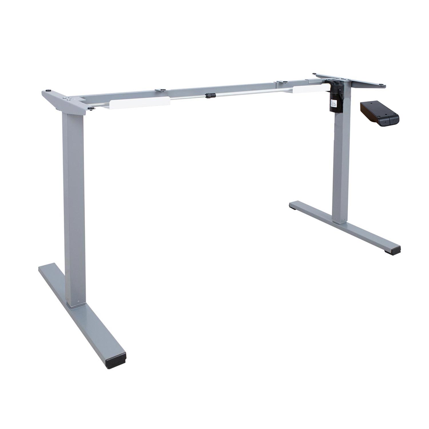 Reguliuojamo aukščio stalo rėmas ERGO OPTIMAL, vieno variklio, sidabro pilkas, 71–116 cm