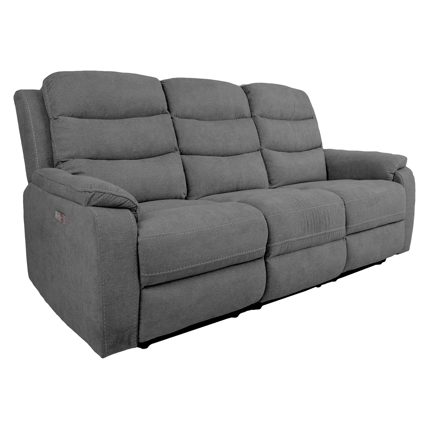 Atlošiama sofa MIMI, elektrinė, 3 vietų, pilka, 208 × 93 × 102 cm