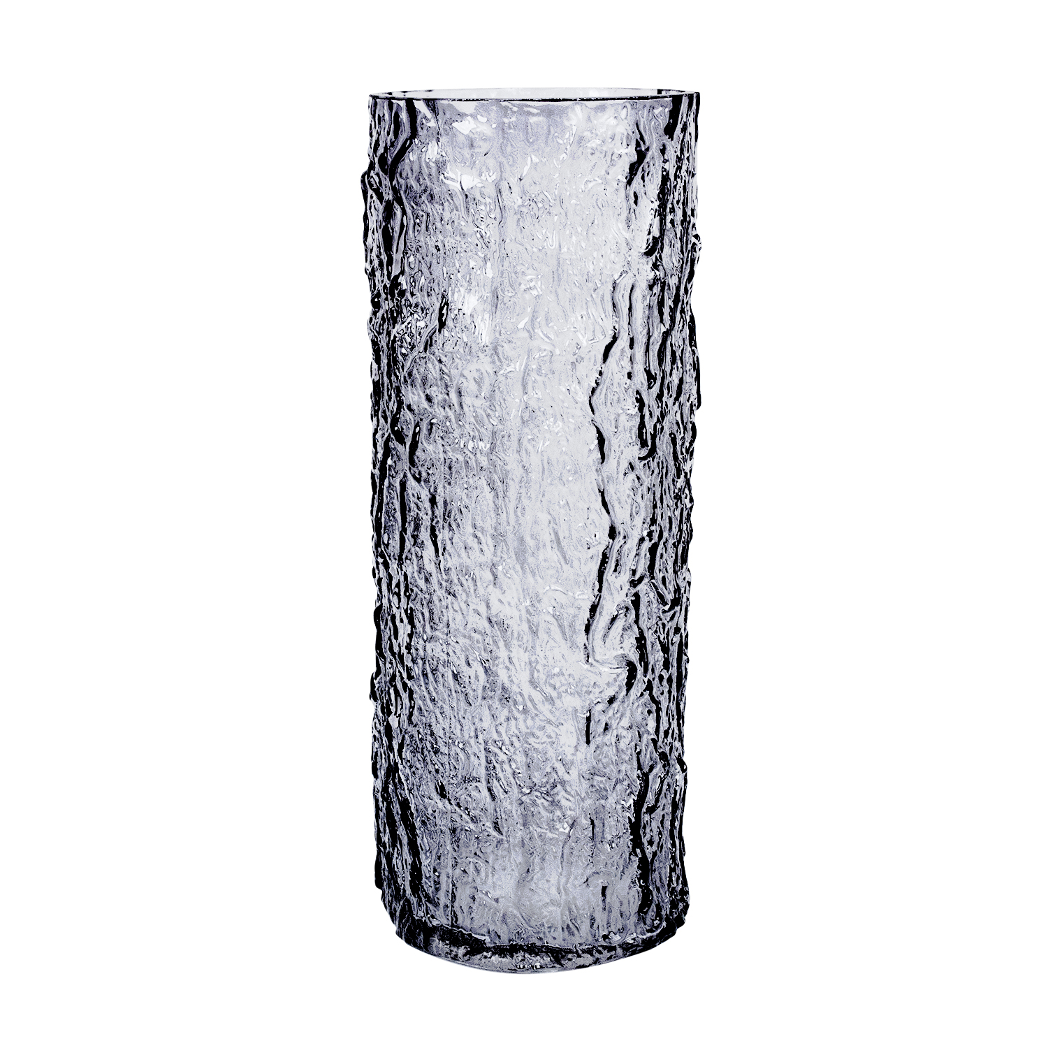 Vaza, pilka, Ø12 × 30 cm