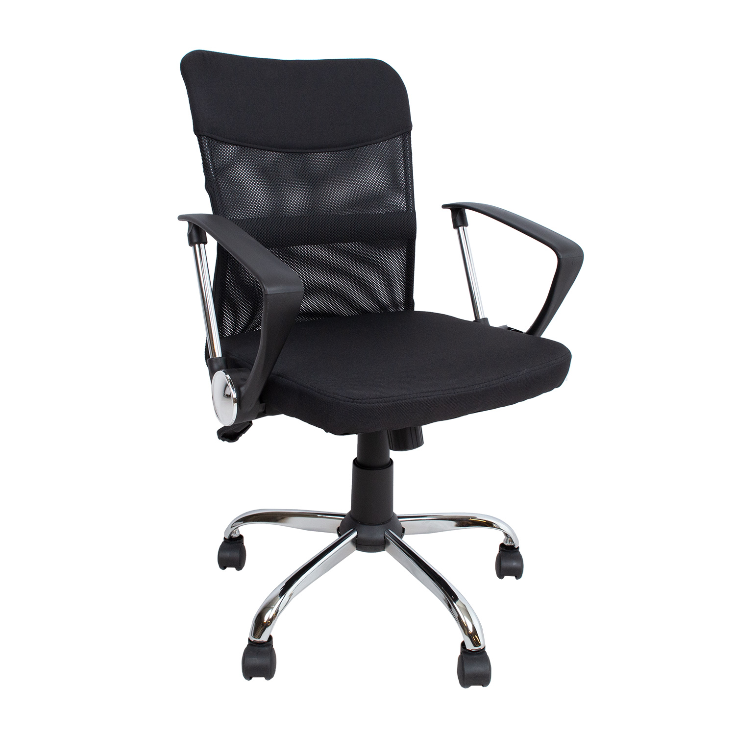 Biuro kėdė  su supimo mechanizmu, reguliuojamo aukščio, juoda, 57 × 57 × 93–103 cm