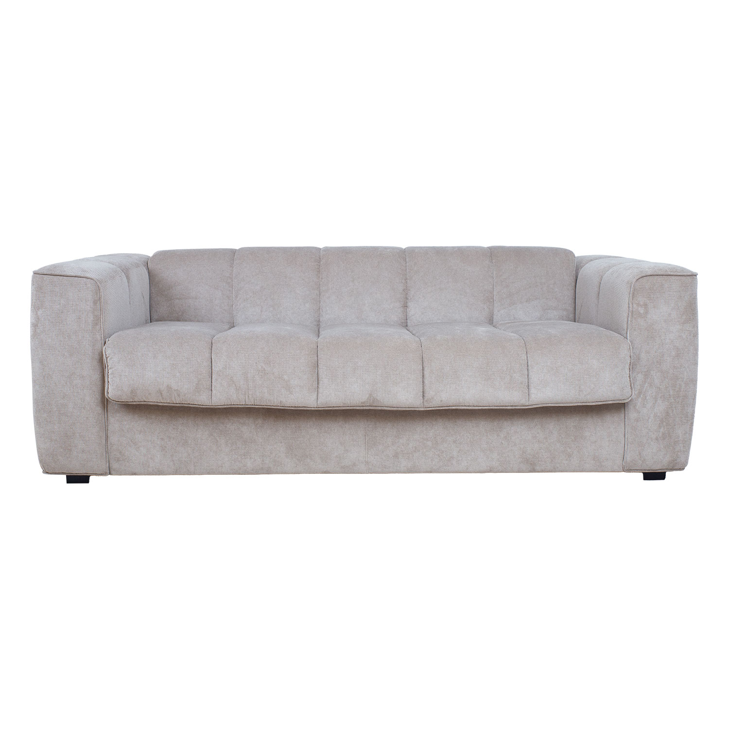 Sofa-lova su spyruokliniu čiužiniu, smėlinė, 206 × 94 × 70 cm