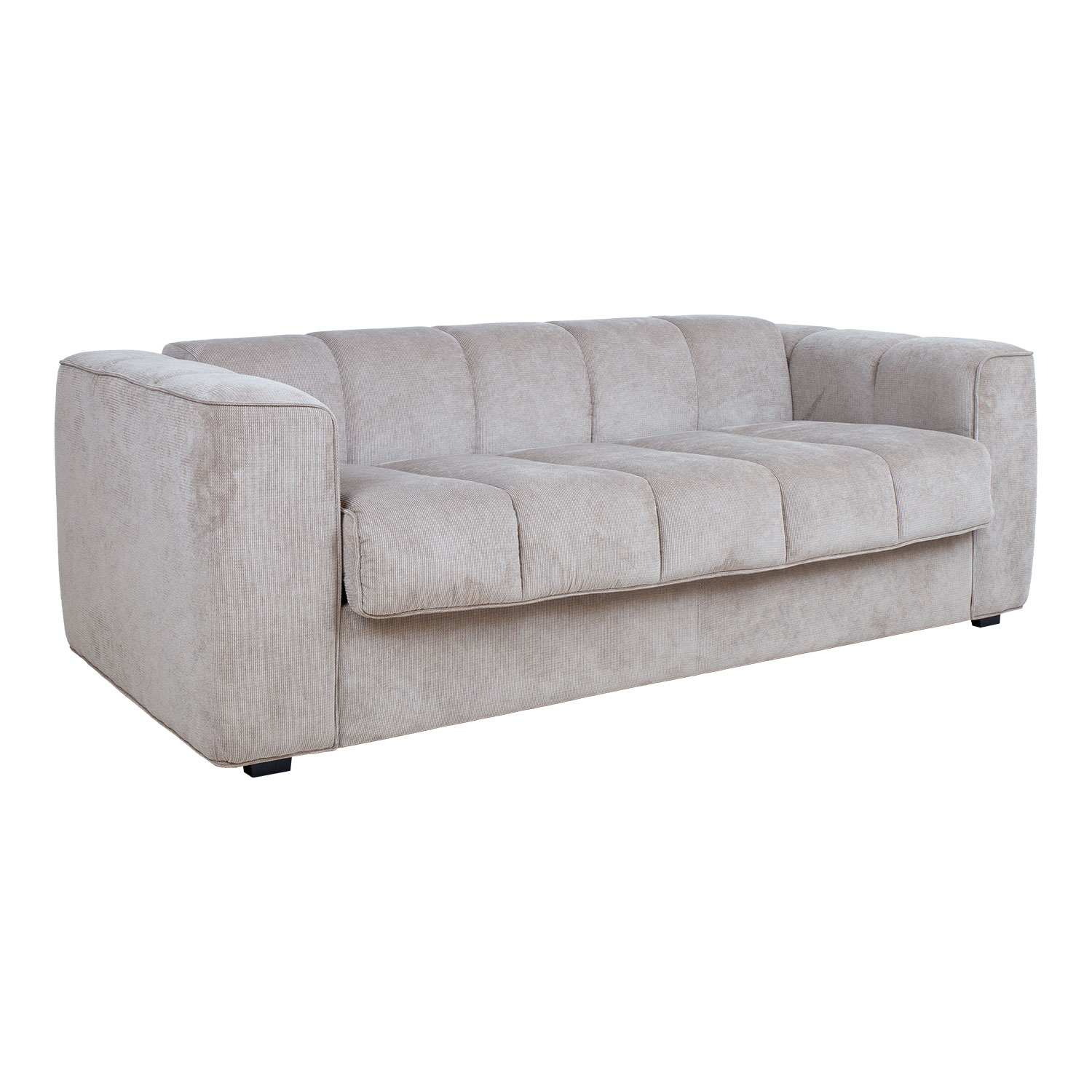 Sofa-lova su spyruokliniu čiužiniu, smėlinė, 206 × 94 × 70 cm